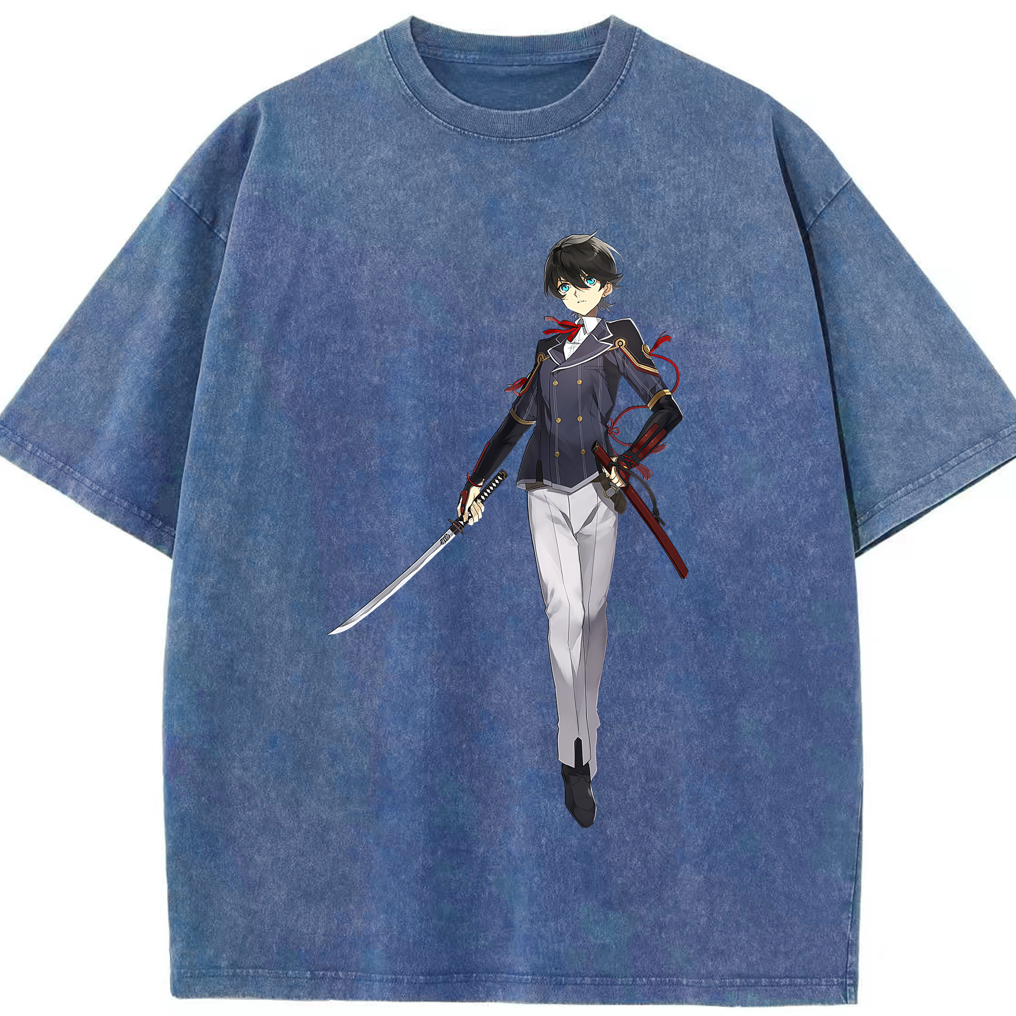 （画像用） 刀剣乱舞 Touken Ranbu 綿100% ヴィンテージ風 半袖Tシャツ（フロントプリント）