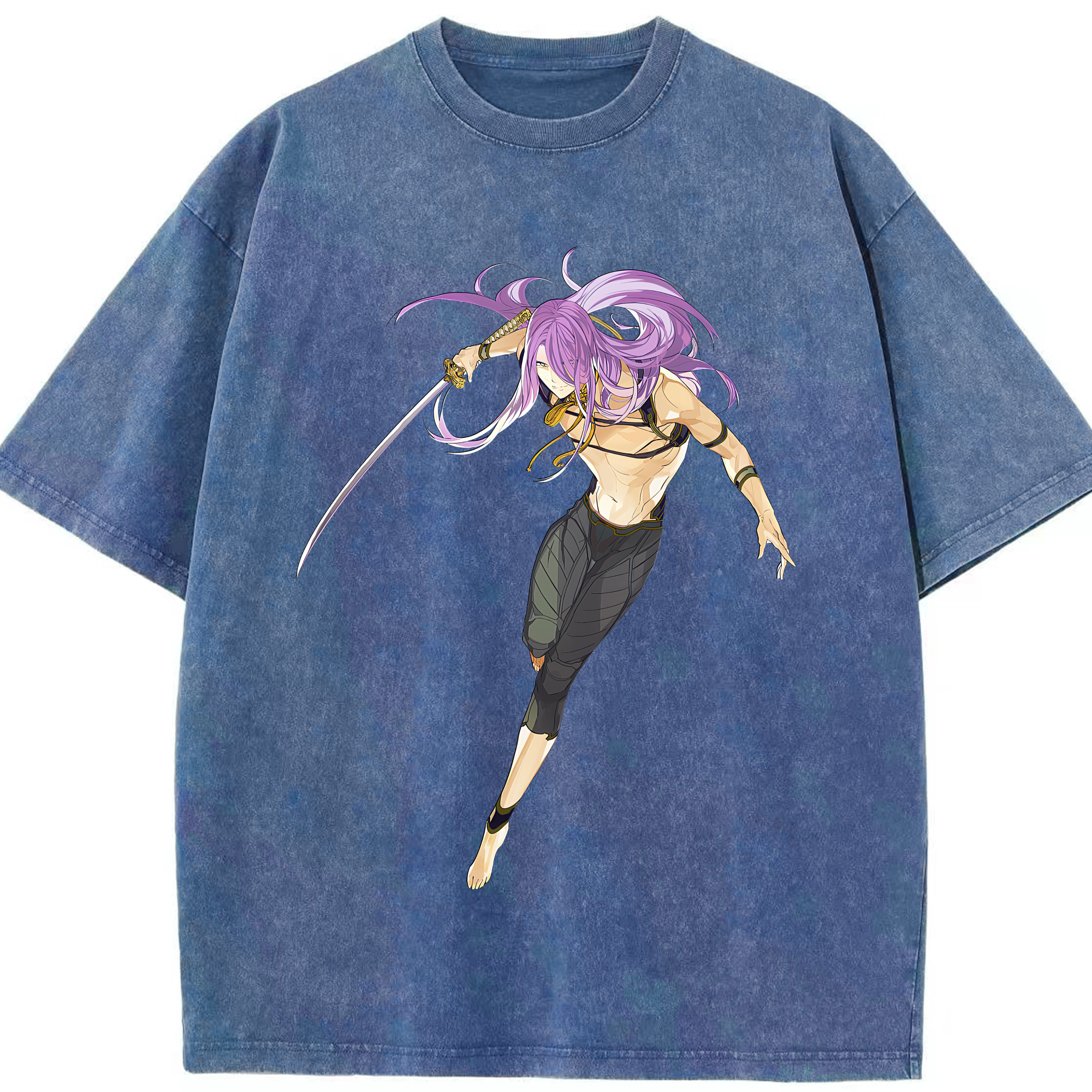 （画像用） 刀剣乱舞 Touken Ranbu 綿100% ヴィンテージ風 半袖Tシャツ（フロントプリント）