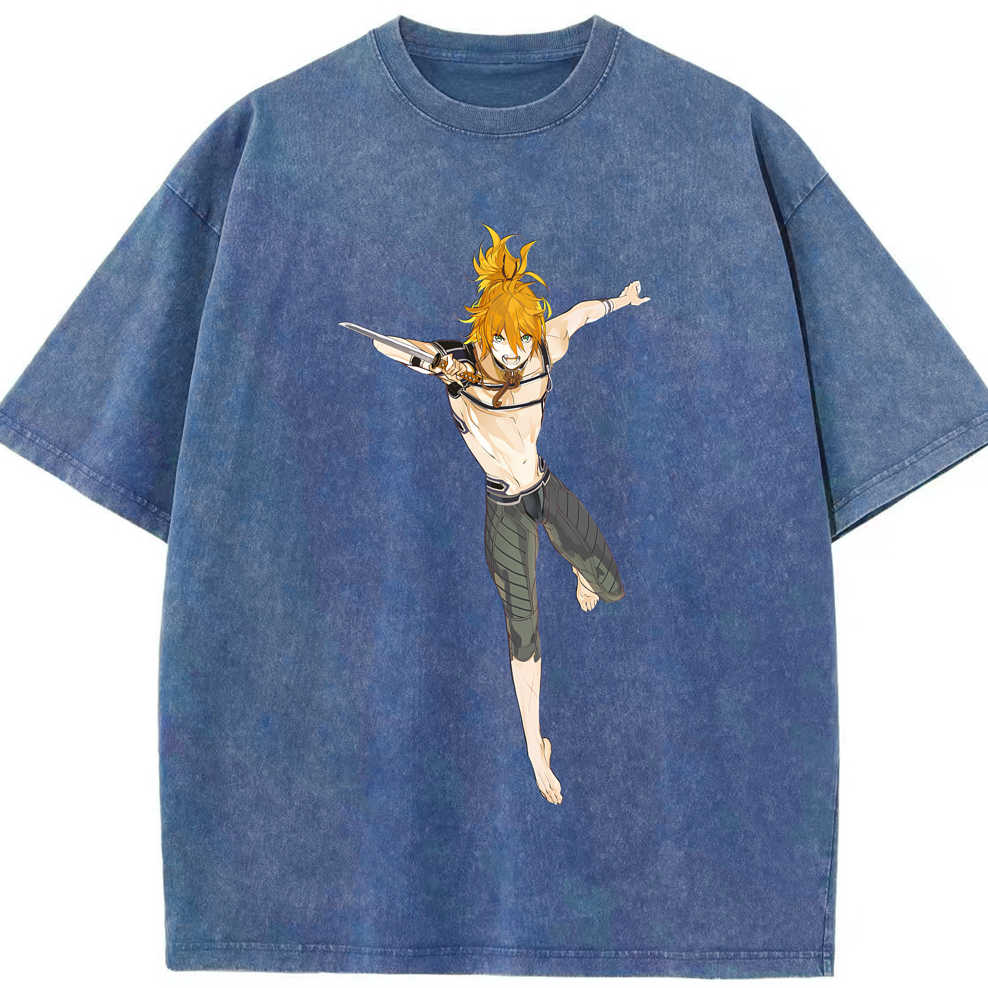 （画像用） 刀剣乱舞 Touken Ranbu 綿100% ヴィンテージ風 半袖Tシャツ（フロントプリント）