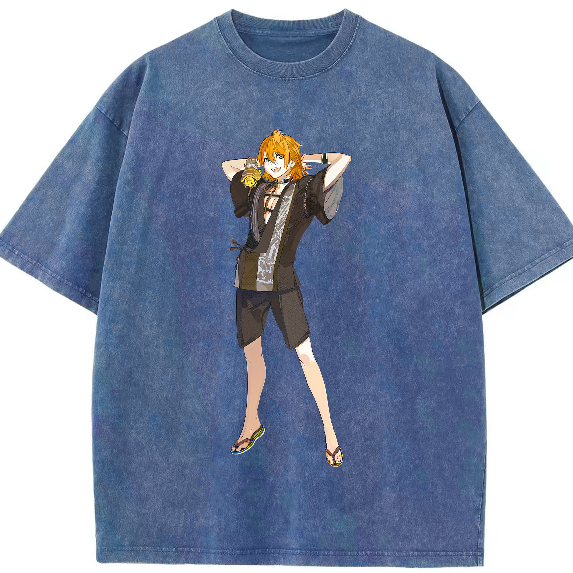 （画像用） 刀剣乱舞 Touken Ranbu 綿100% ヴィンテージ風 半袖Tシャツ（フロントプリント）