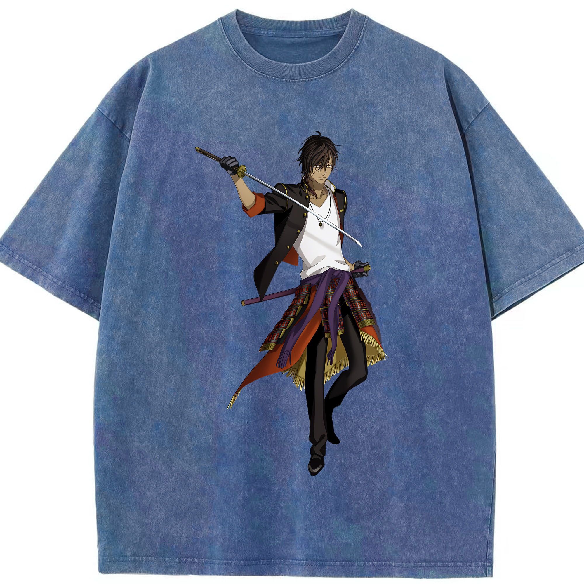 （画像用） 刀剣乱舞 Touken Ranbu 綿100% ヴィンテージ風 半袖Tシャツ（フロントプリント）