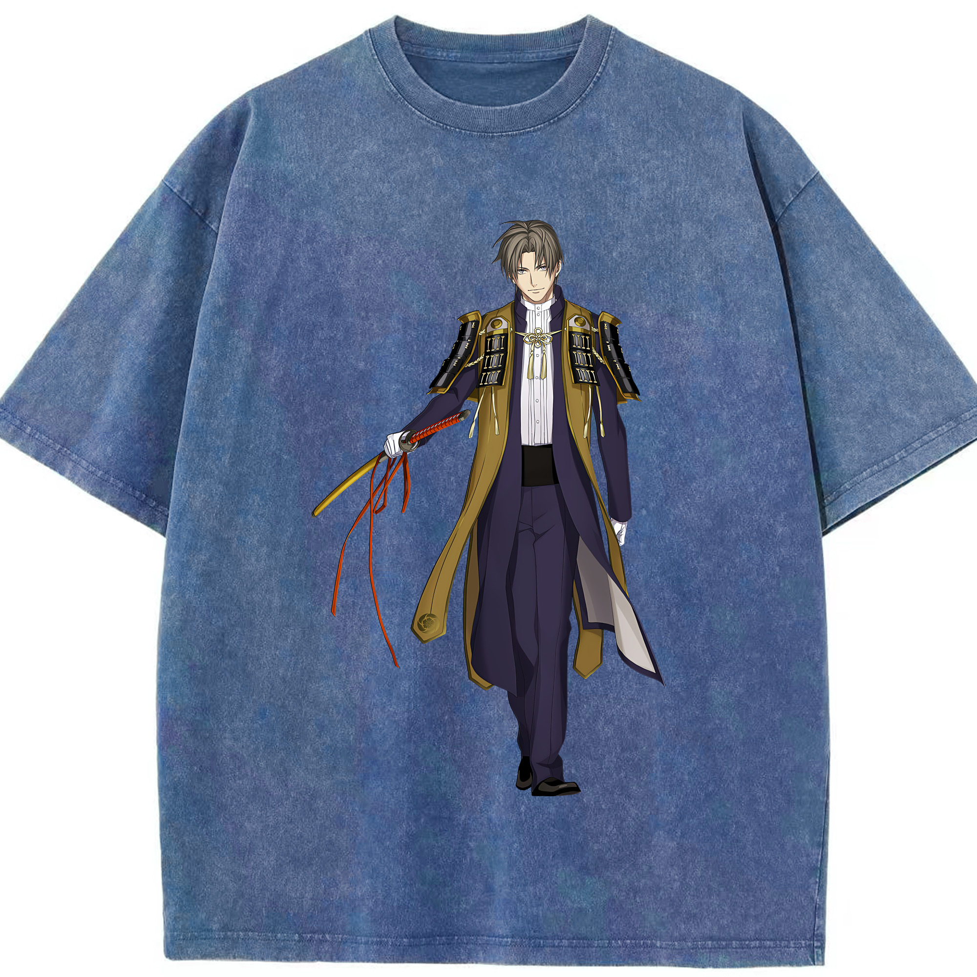 （画像用） 刀剣乱舞 Touken Ranbu 綿100% ヴィンテージ風 半袖Tシャツ（フロントプリント）