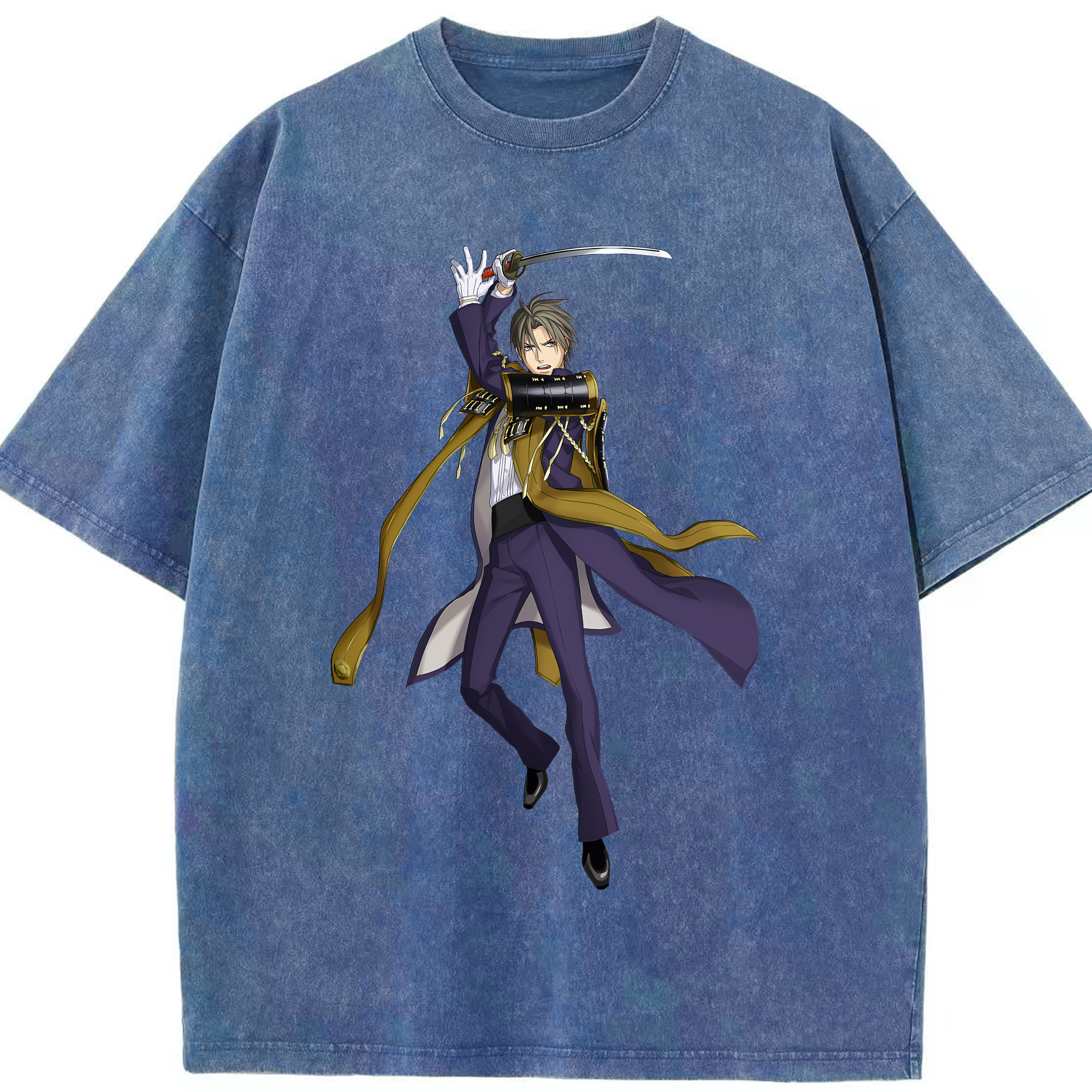 （画像用） 刀剣乱舞 Touken Ranbu 綿100% ヴィンテージ風 半袖Tシャツ（フロントプリント）