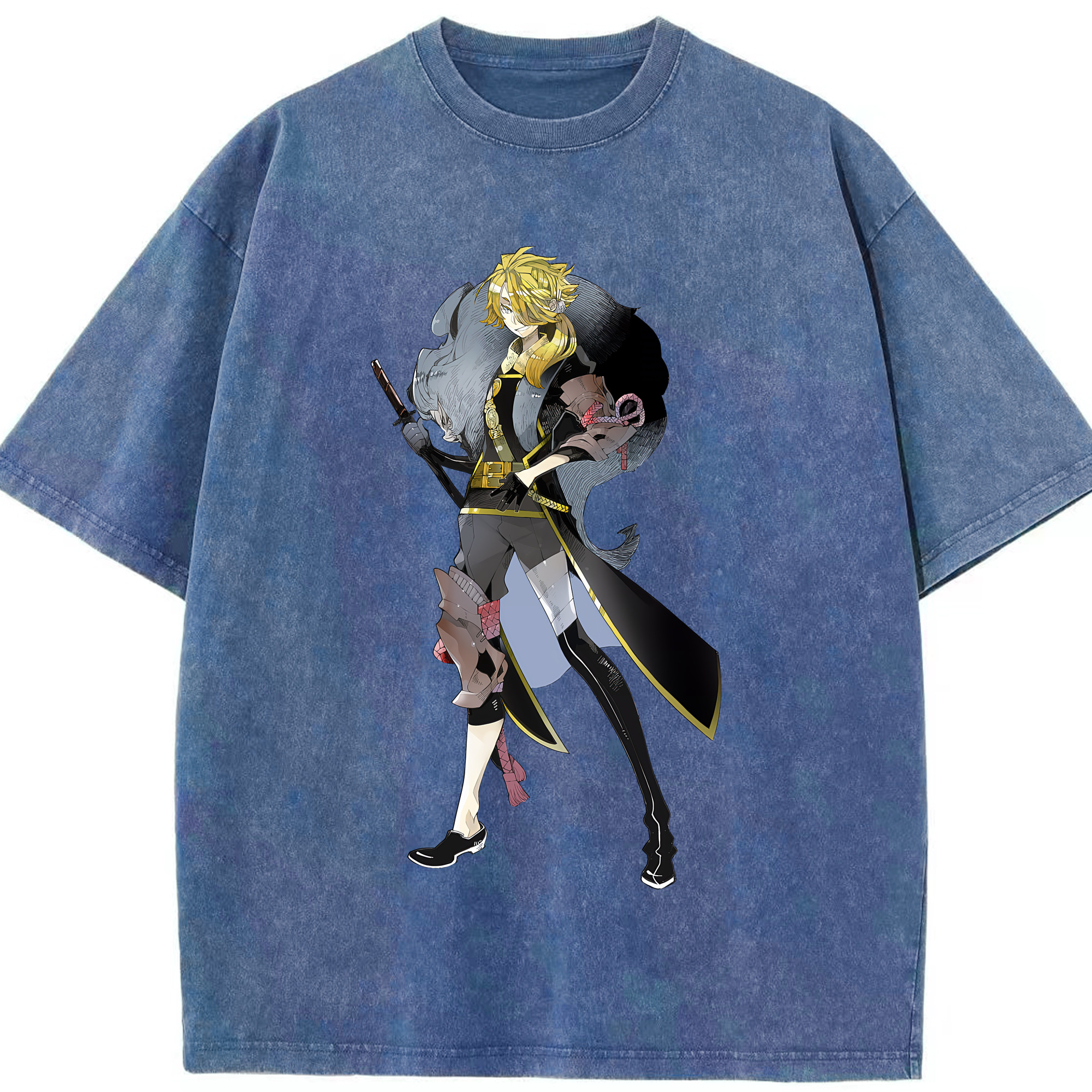 （画像用） 刀剣乱舞 Touken Ranbu 綿100% ヴィンテージ風 半袖Tシャツ（フロントプリント）