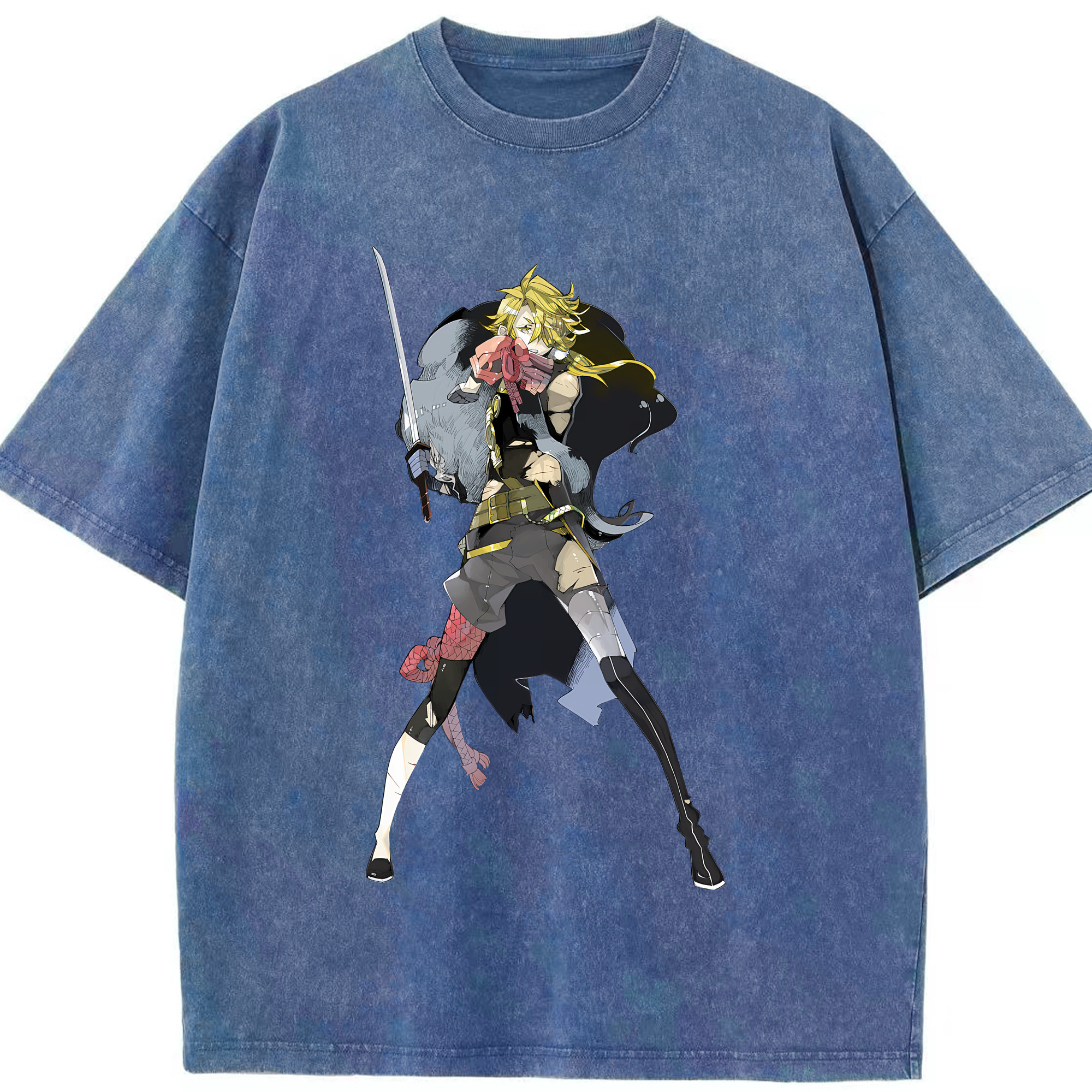 （画像用） 刀剣乱舞 Touken Ranbu 綿100% ヴィンテージ風 半袖Tシャツ（フロントプリント）