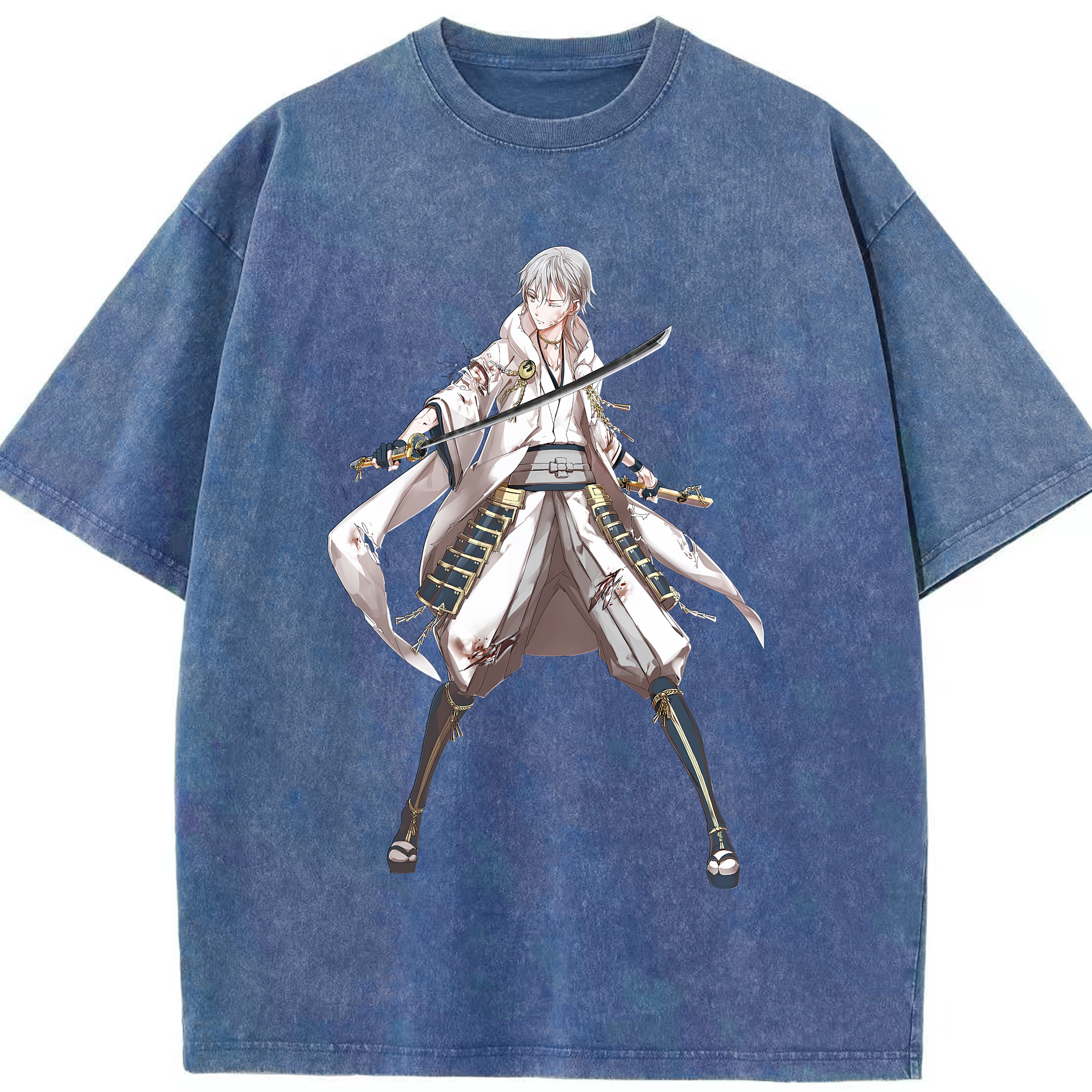 （画像用） 刀剣乱舞 Touken Ranbu 綿100% ヴィンテージ風 半袖Tシャツ（フロントプリント）