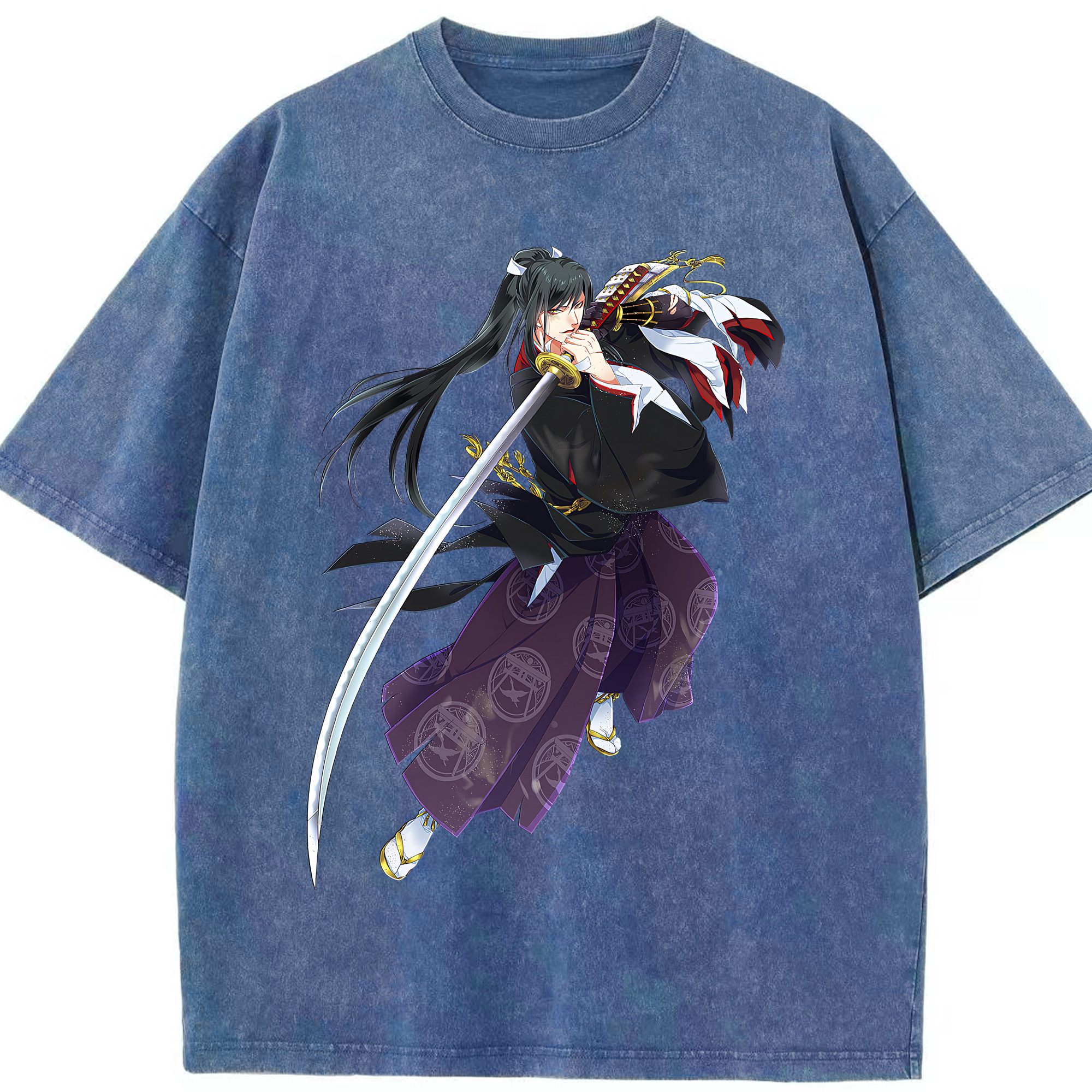 （画像用） 刀剣乱舞 Touken Ranbu 綿100% ヴィンテージ風 半袖Tシャツ（フロントプリント）