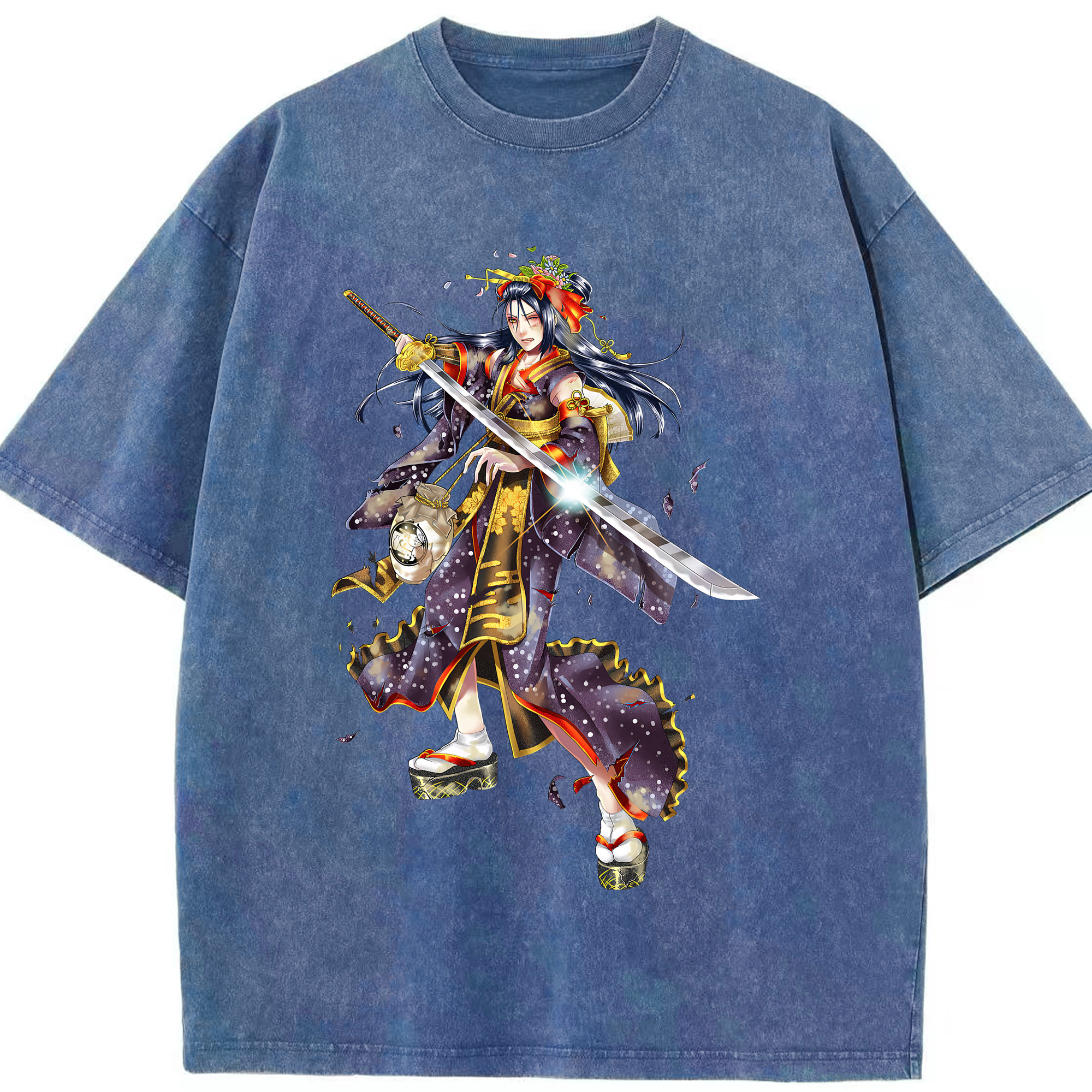 （画像用） 刀剣乱舞 Touken Ranbu 綿100% ヴィンテージ風 半袖Tシャツ（フロントプリント）