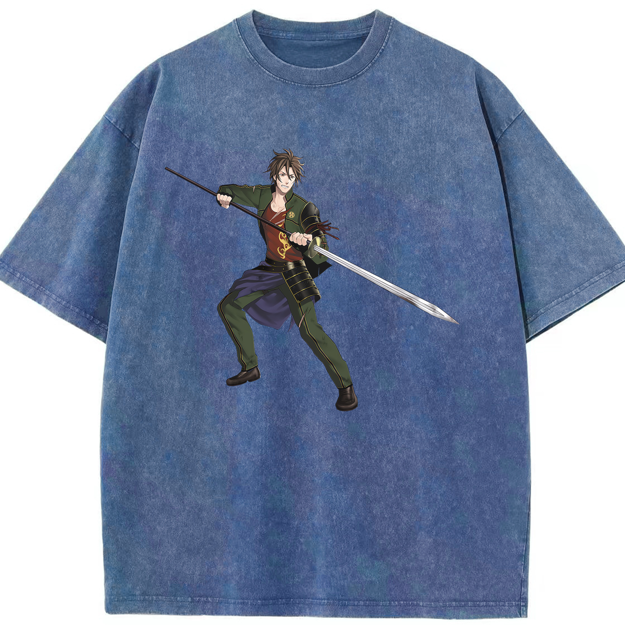 （画像用） 刀剣乱舞 Touken Ranbu 綿100% ヴィンテージ風 半袖Tシャツ（フロントプリント）
