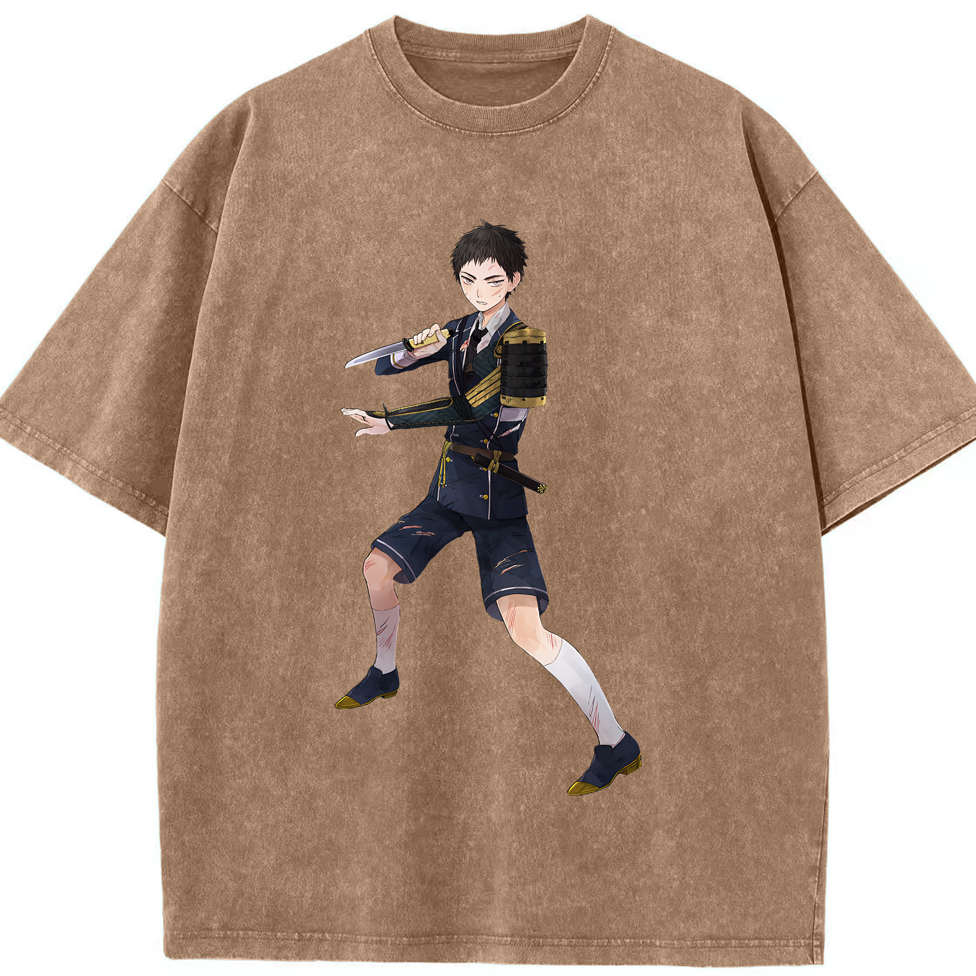 （画像用） 刀剣乱舞 Touken Ranbu 綿100% ヴィンテージ風 半袖Tシャツ（フロントプリント）