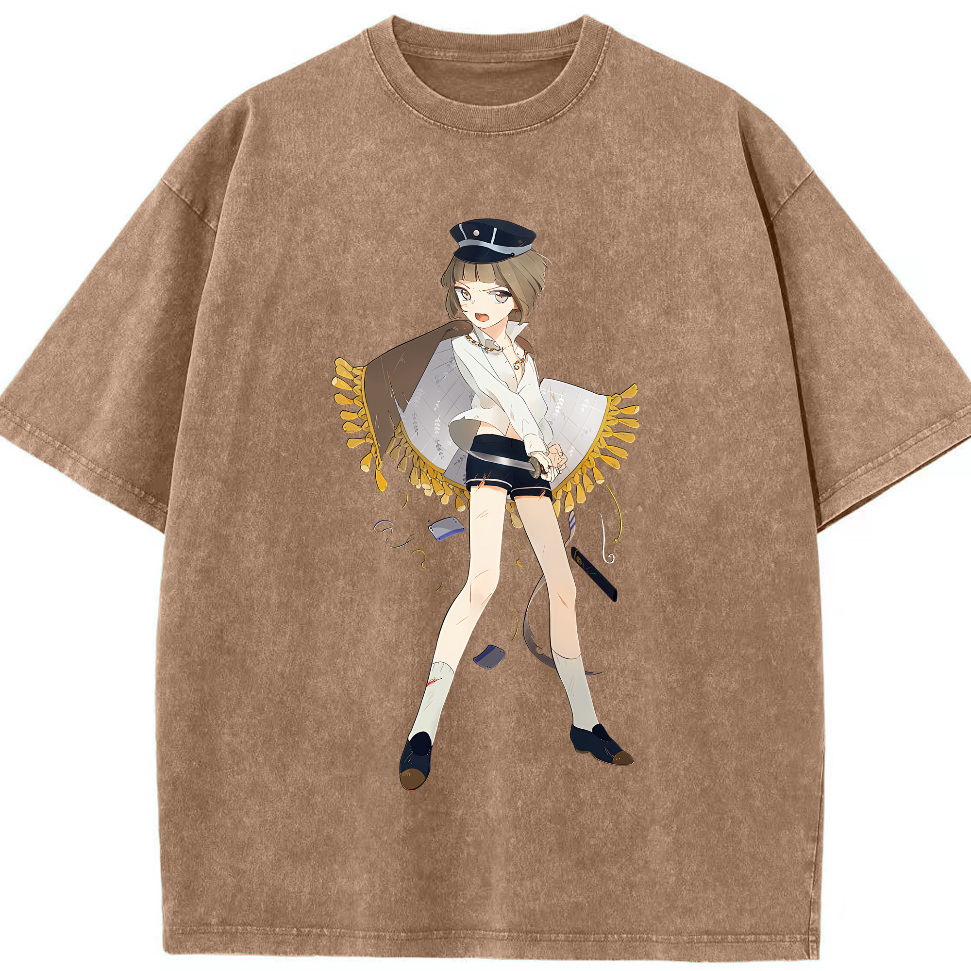 （画像用） 刀剣乱舞 Touken Ranbu 綿100% ヴィンテージ風 半袖Tシャツ（フロントプリント）