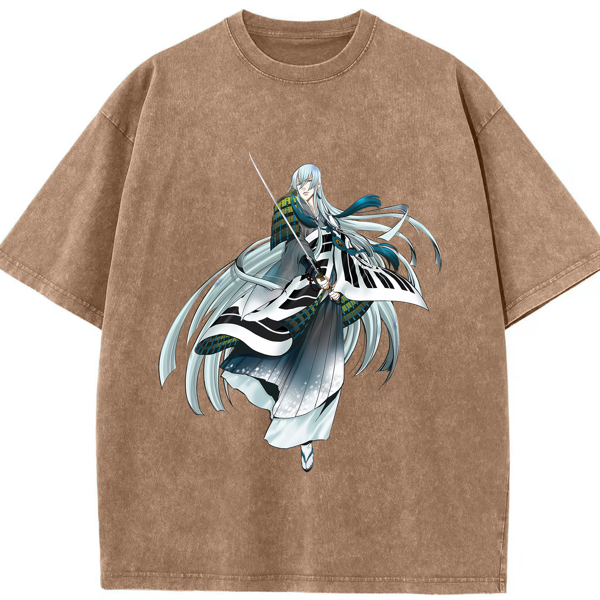 （画像用） 刀剣乱舞 Touken Ranbu 綿100% ヴィンテージ風 半袖Tシャツ（フロントプリント）