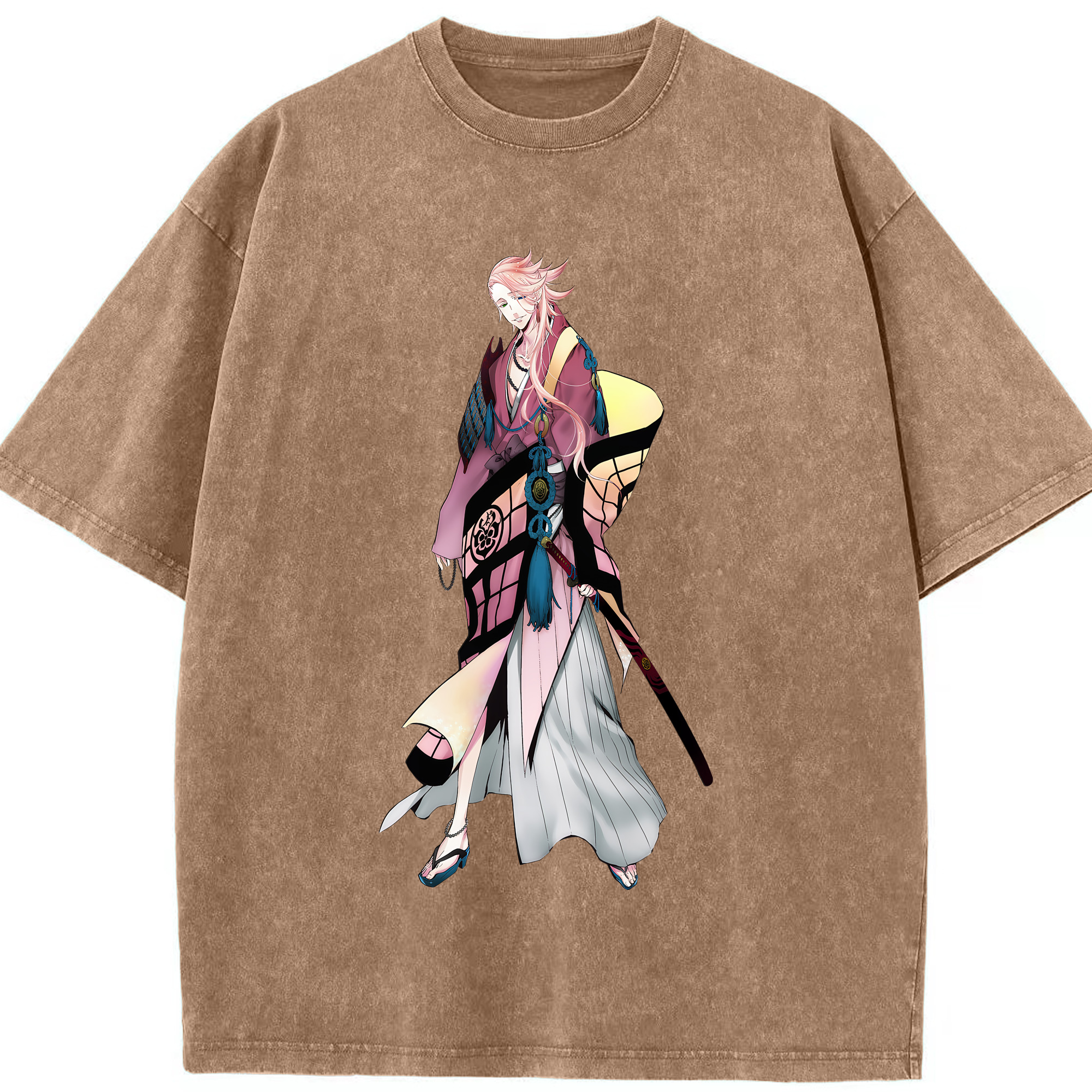 （画像用） 刀剣乱舞 Touken Ranbu 綿100% ヴィンテージ風 半袖Tシャツ（フロントプリント）