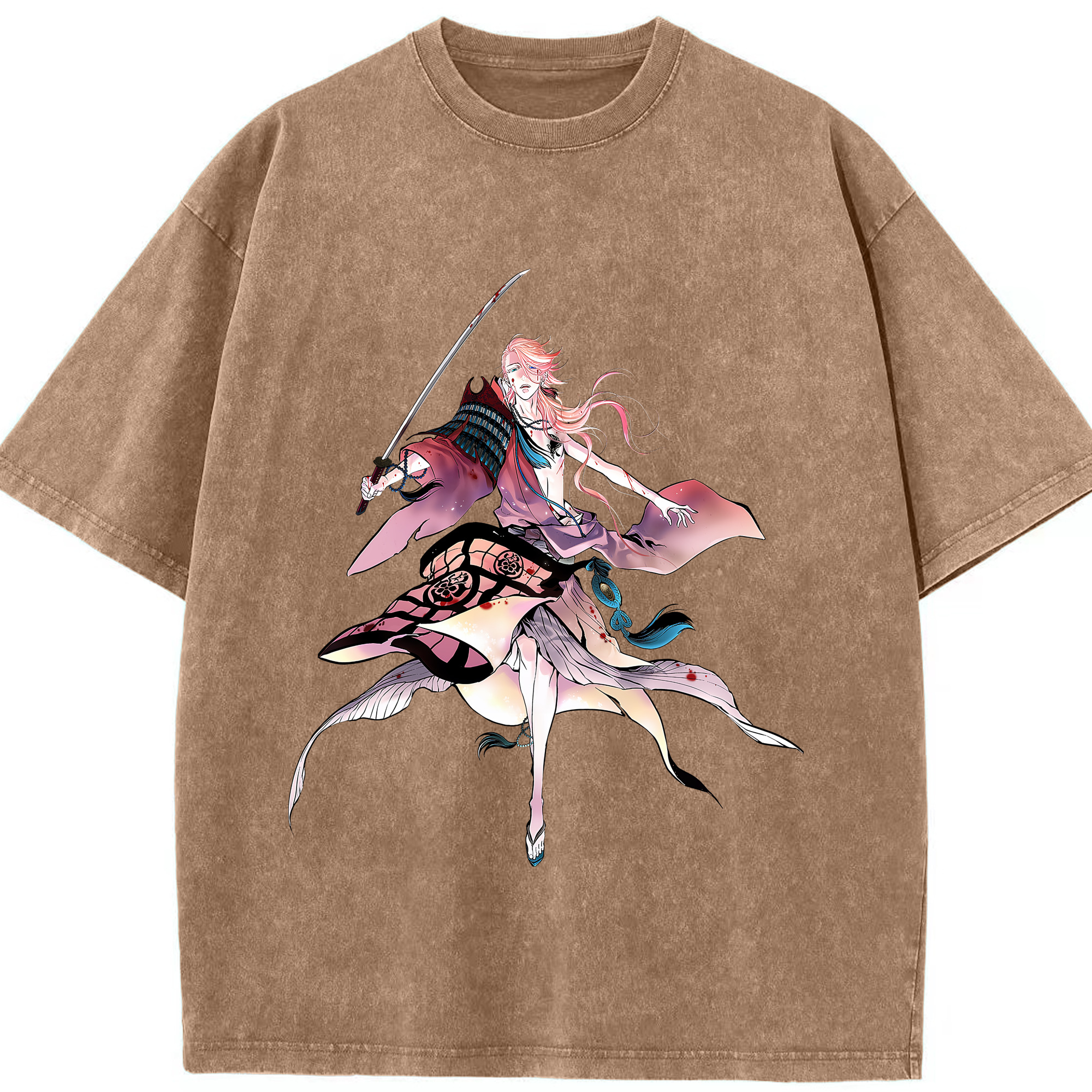 （画像用） 刀剣乱舞 Touken Ranbu 綿100% ヴィンテージ風 半袖Tシャツ（フロントプリント）
