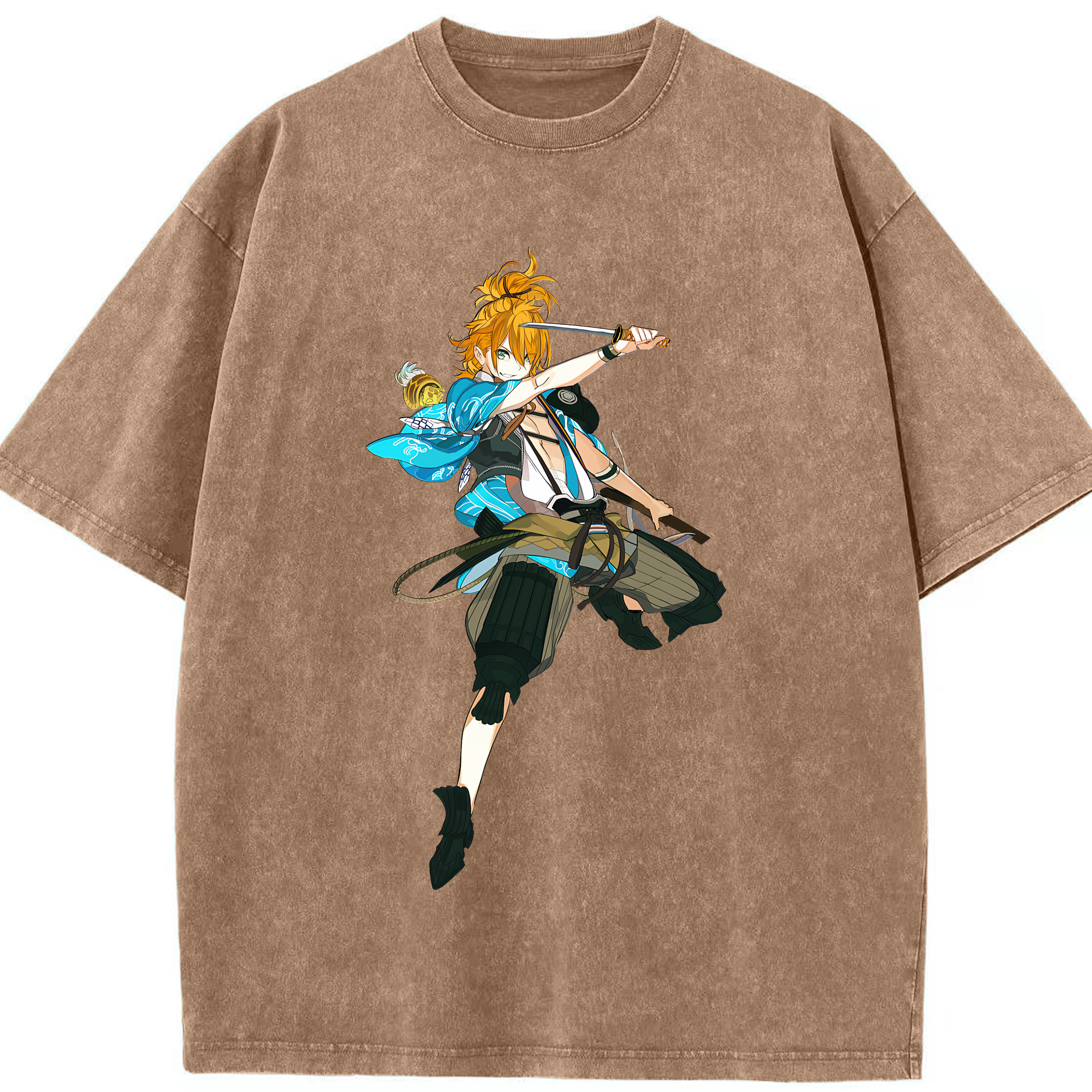 （画像用） 刀剣乱舞 Touken Ranbu 綿100% ヴィンテージ風 半袖Tシャツ（フロントプリント）