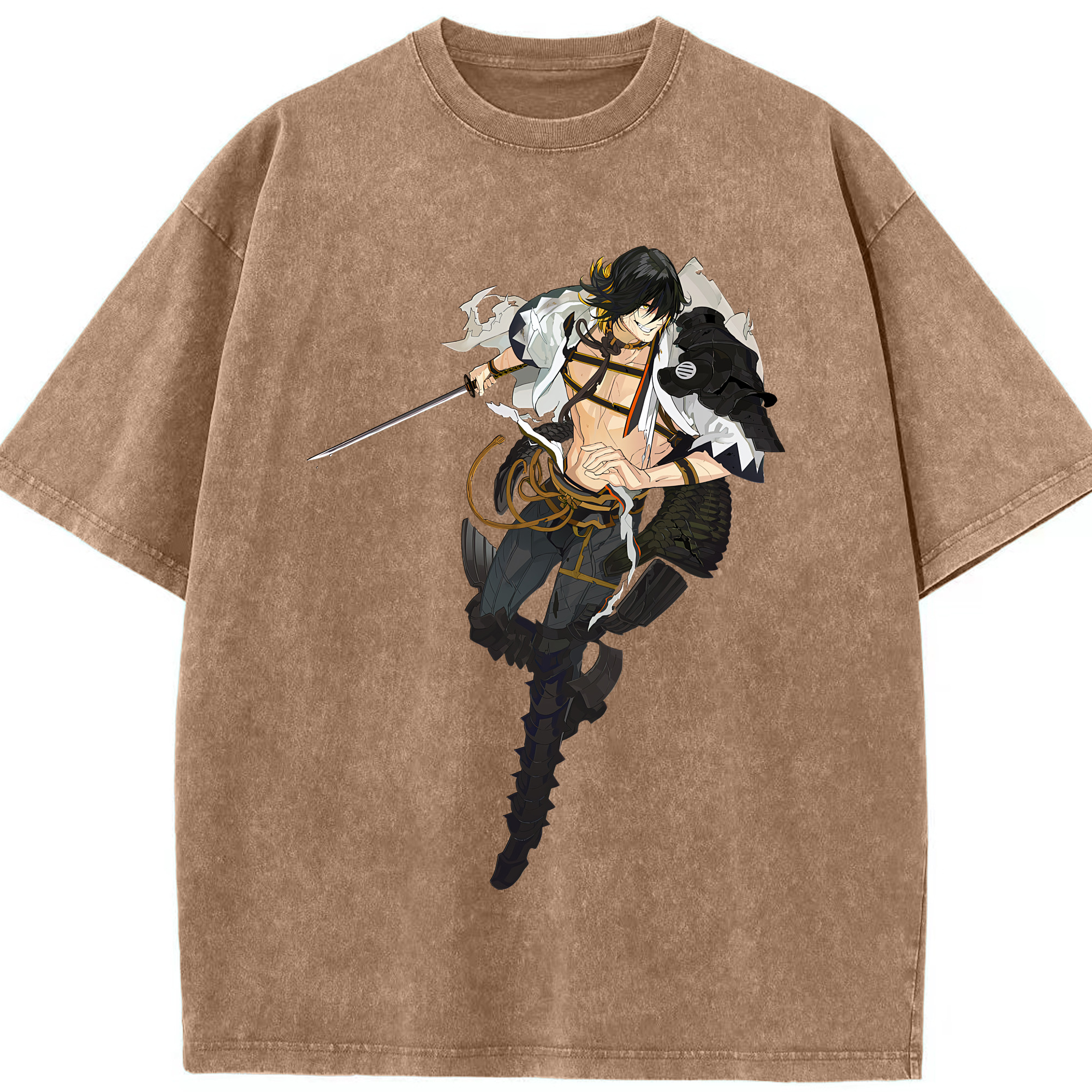 （画像用） 刀剣乱舞 Touken Ranbu 綿100% ヴィンテージ風 半袖Tシャツ（フロントプリント）