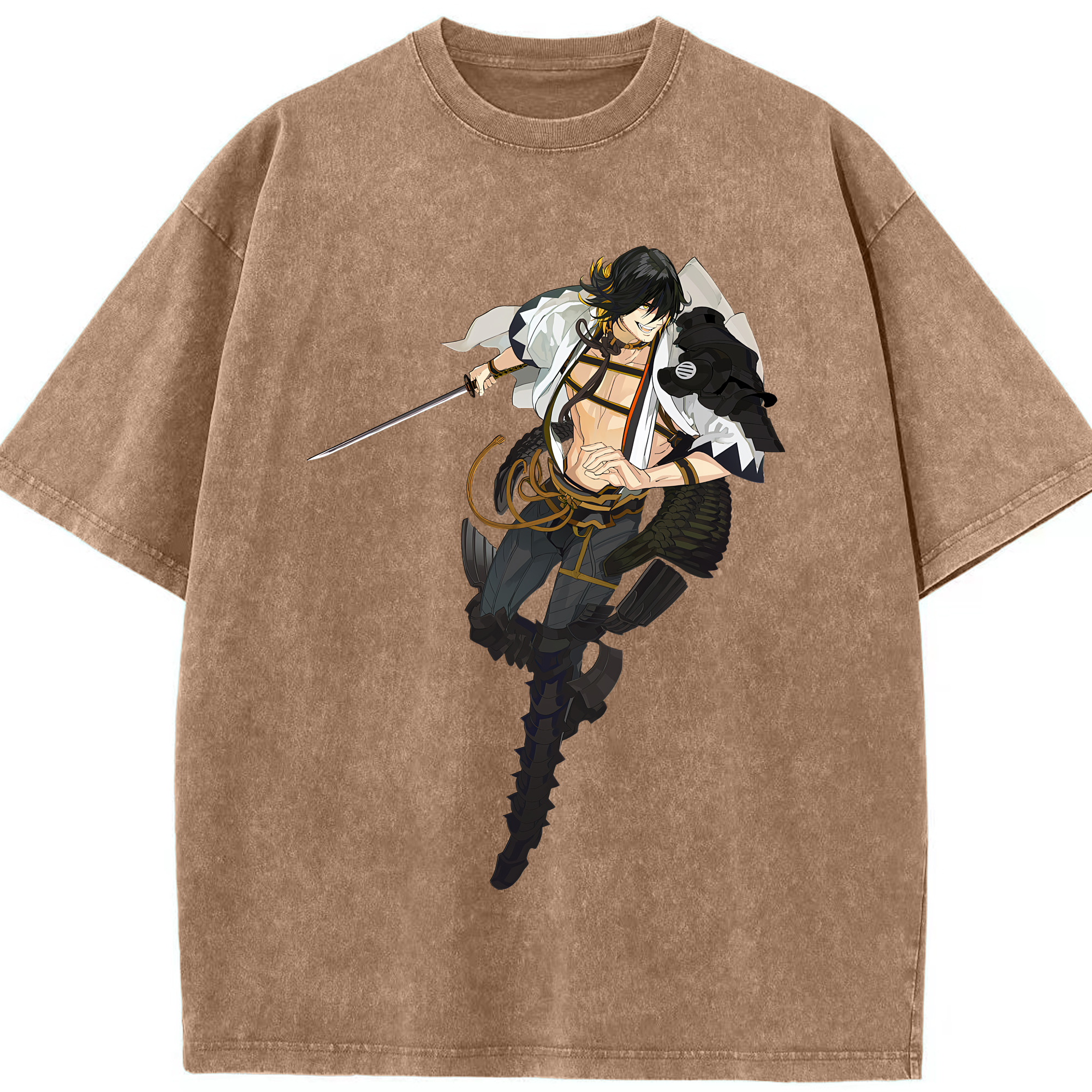 （画像用） 刀剣乱舞 Touken Ranbu 綿100% ヴィンテージ風 半袖Tシャツ（フロントプリント）