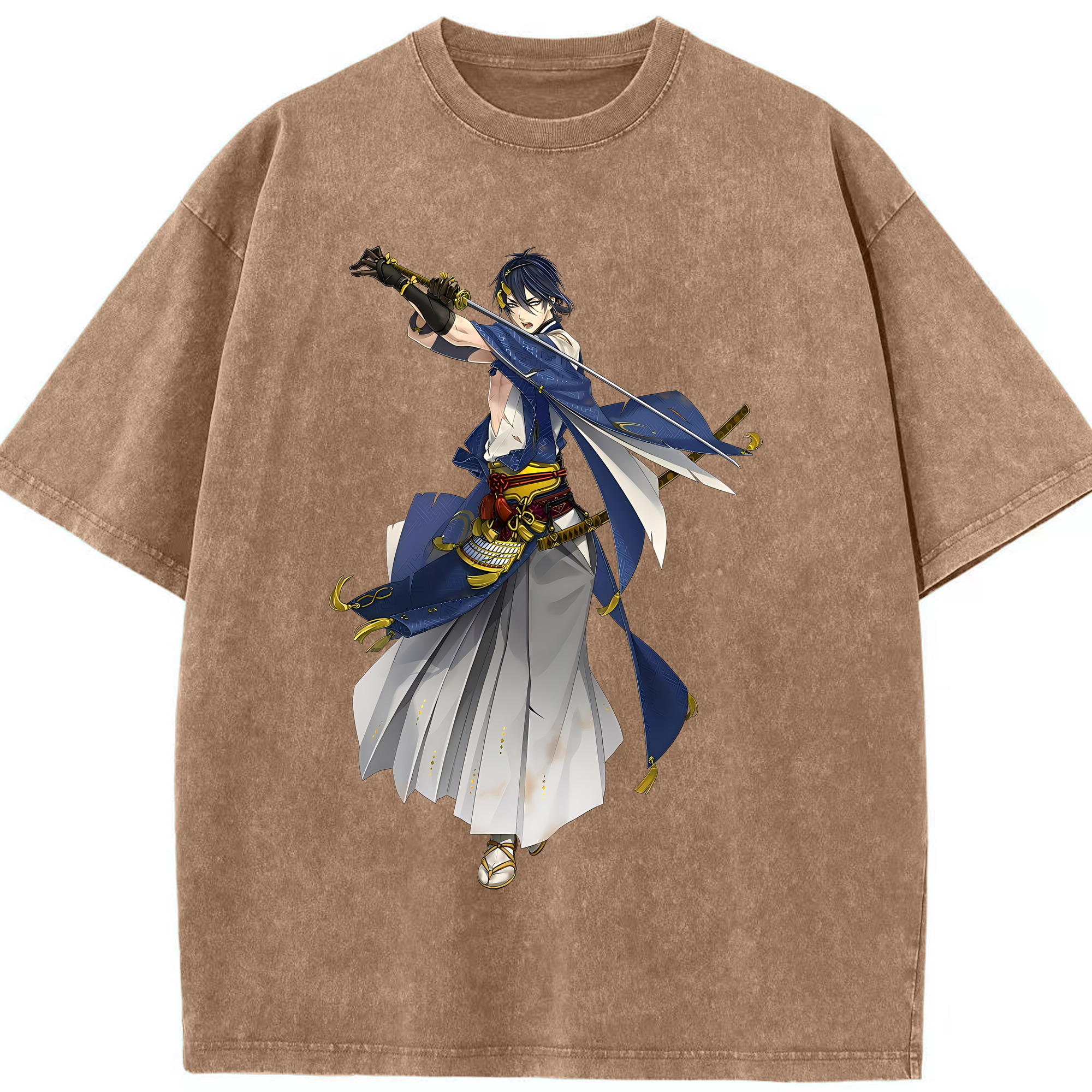 （画像用） 刀剣乱舞 Touken Ranbu 綿100% ヴィンテージ風 半袖Tシャツ（フロントプリント）