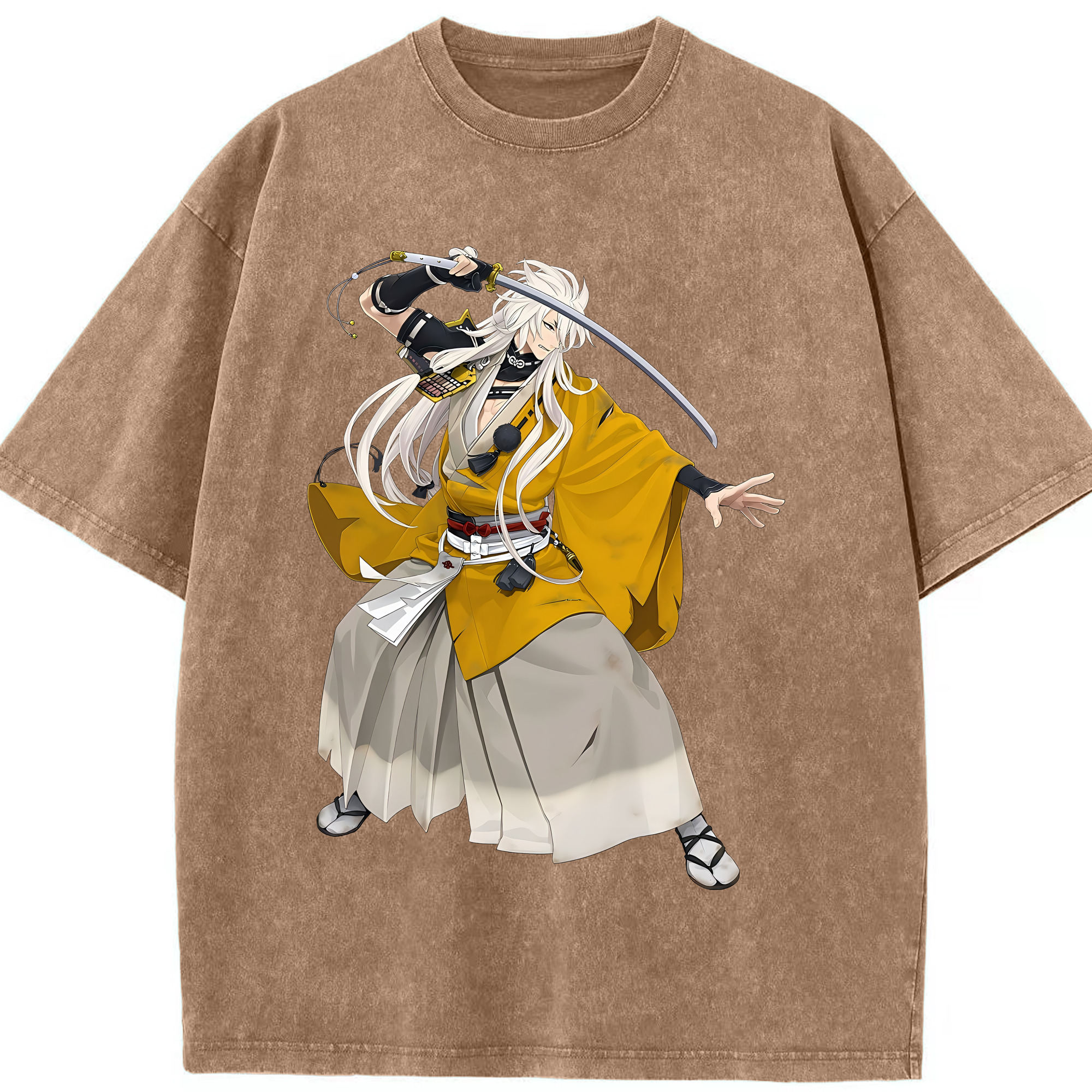 （画像用） 刀剣乱舞 Touken Ranbu 綿100% ヴィンテージ風 半袖Tシャツ（フロントプリント）