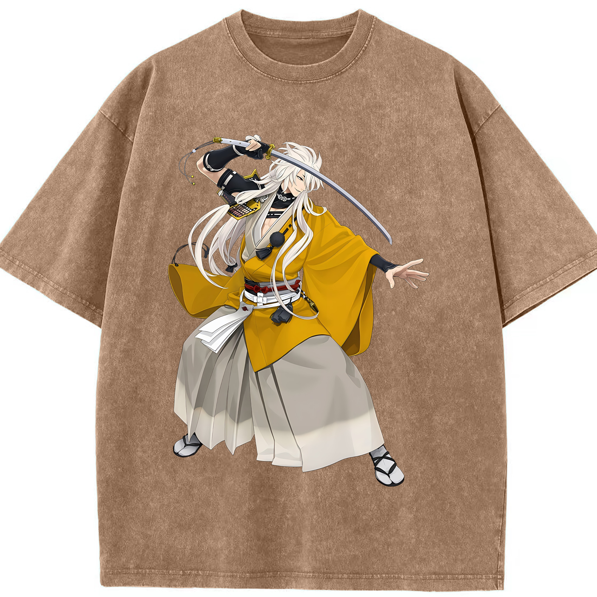 （画像用） 刀剣乱舞 Touken Ranbu 綿100% ヴィンテージ風 半袖Tシャツ（フロントプリント）