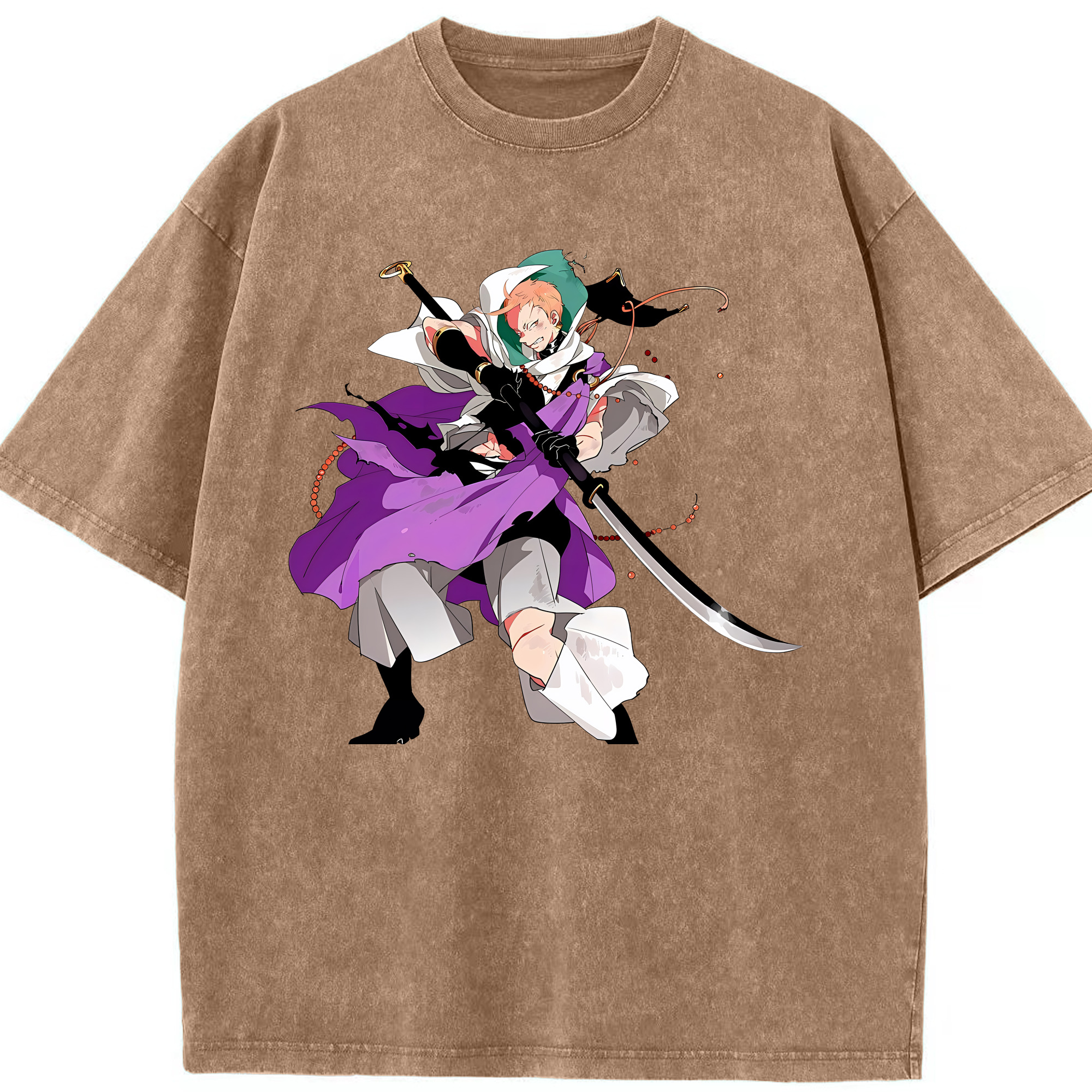 （画像用） 刀剣乱舞 Touken Ranbu 綿100% ヴィンテージ風 半袖Tシャツ（フロントプリント）