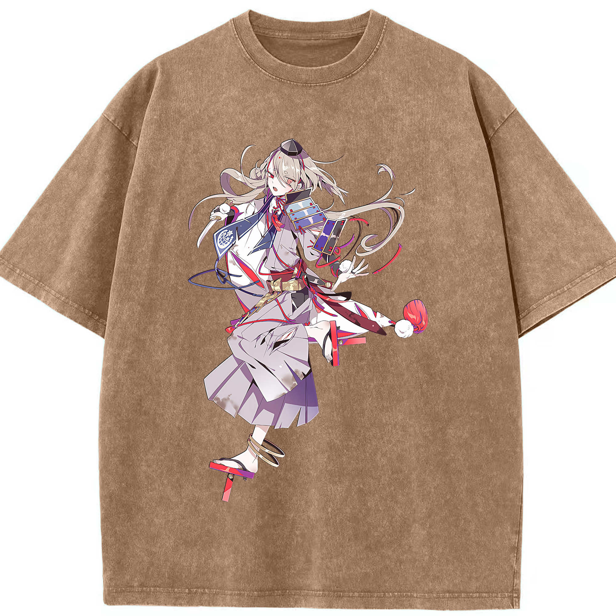 （画像用） 刀剣乱舞 Touken Ranbu 綿100% ヴィンテージ風 半袖Tシャツ（フロントプリント）