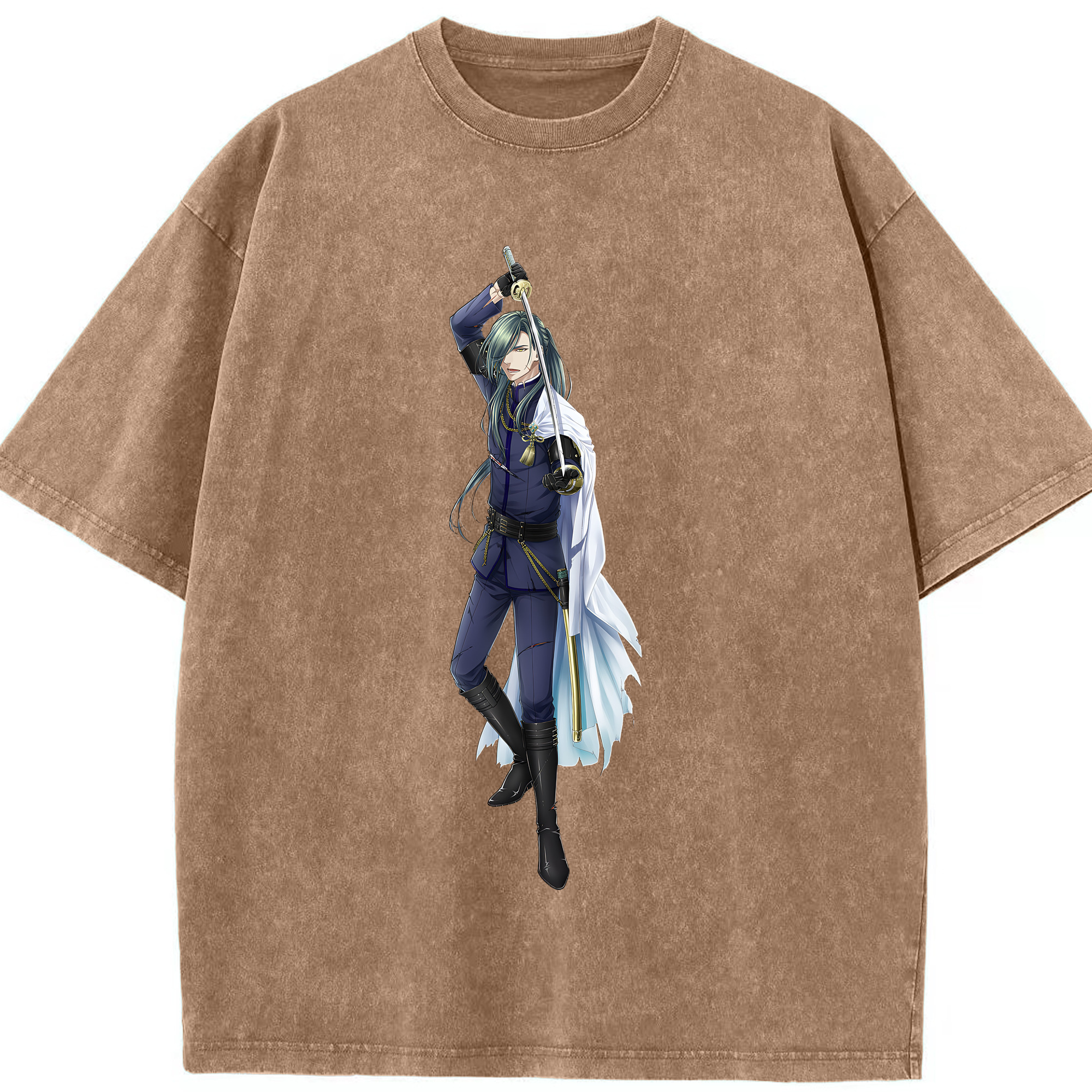 （画像用） 刀剣乱舞 Touken Ranbu 綿100% ヴィンテージ風 半袖Tシャツ（フロントプリント）