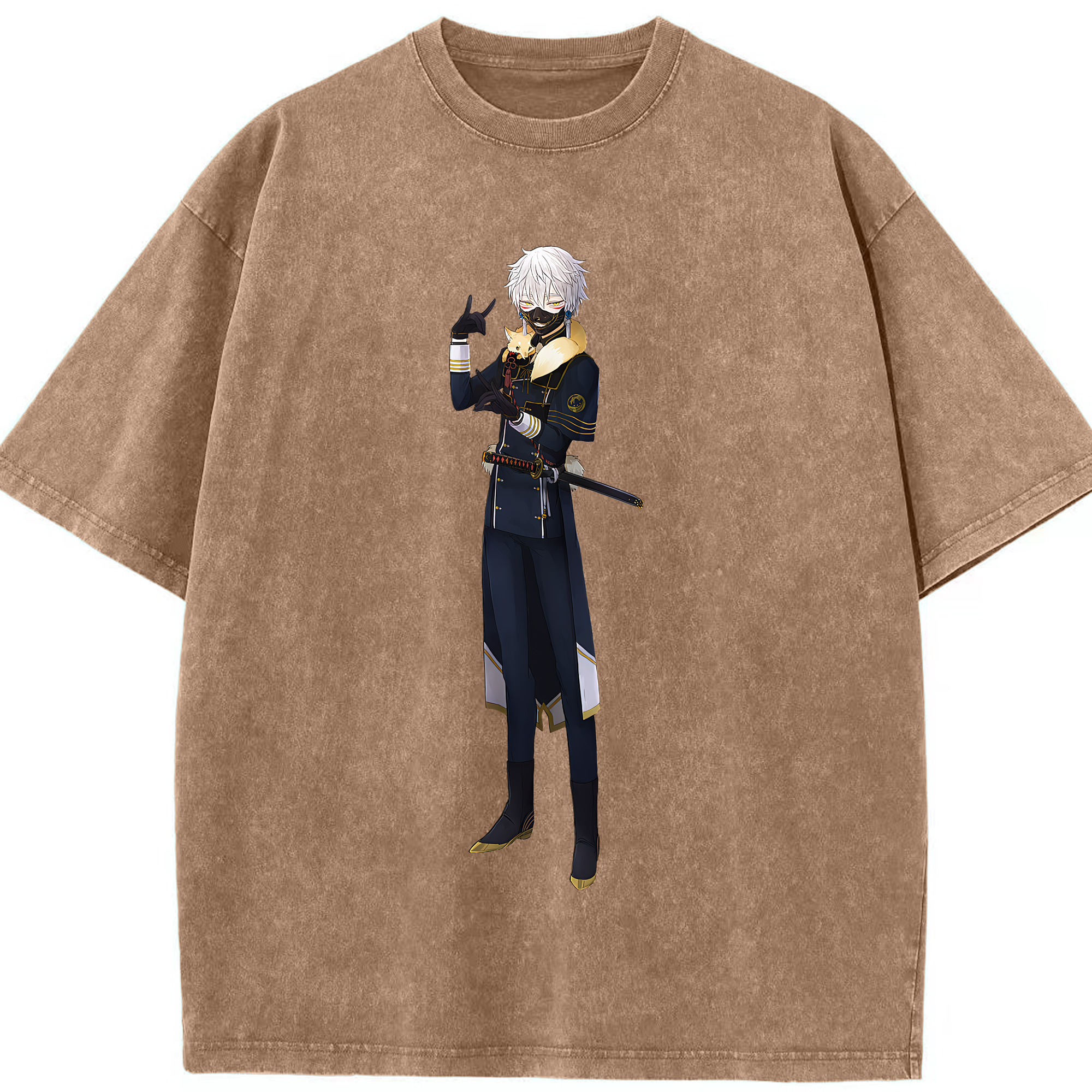 （画像用） 刀剣乱舞 Touken Ranbu 綿100% ヴィンテージ風 半袖Tシャツ（フロントプリント）
