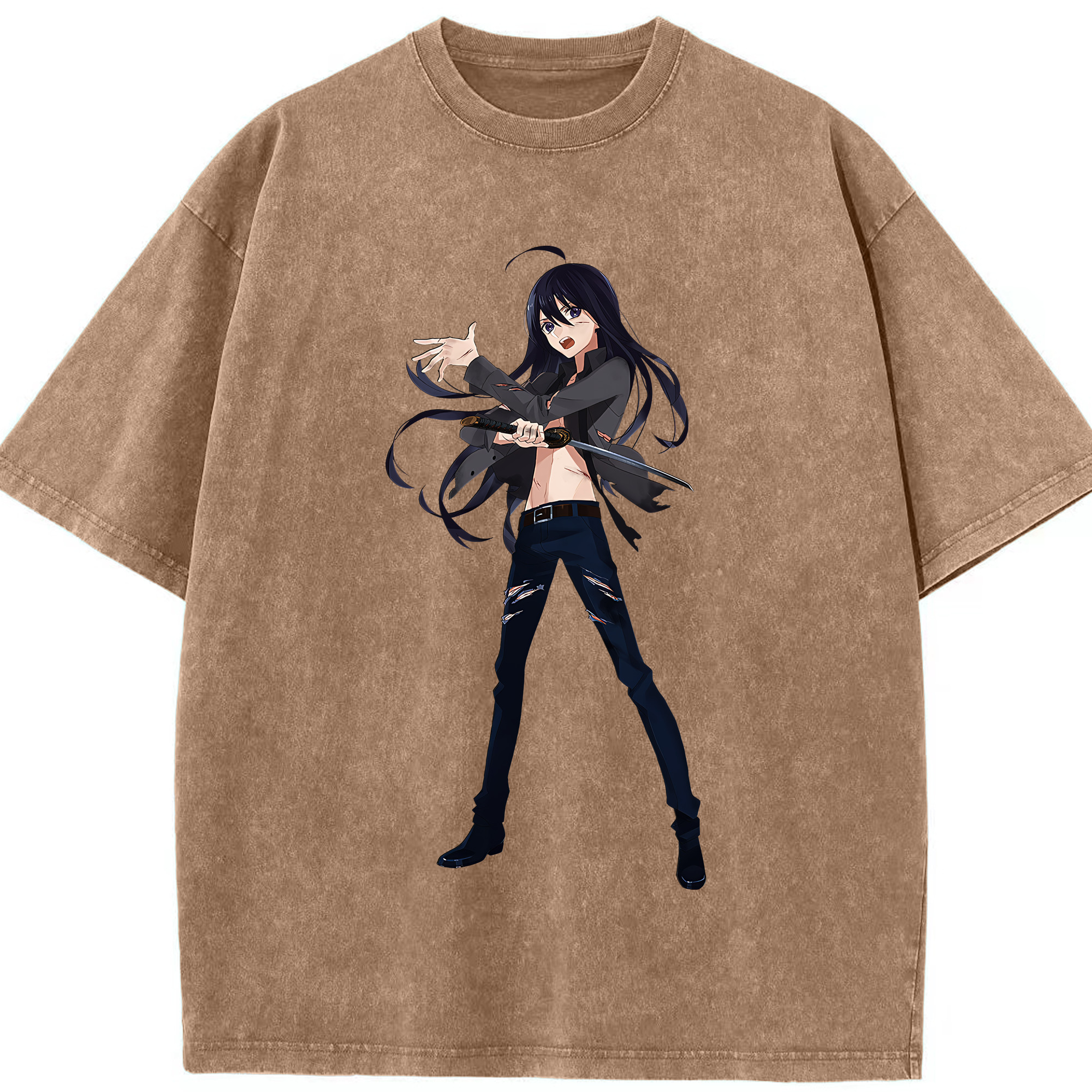 （画像用） 刀剣乱舞 Touken Ranbu 綿100% ヴィンテージ風 半袖Tシャツ（フロントプリント）