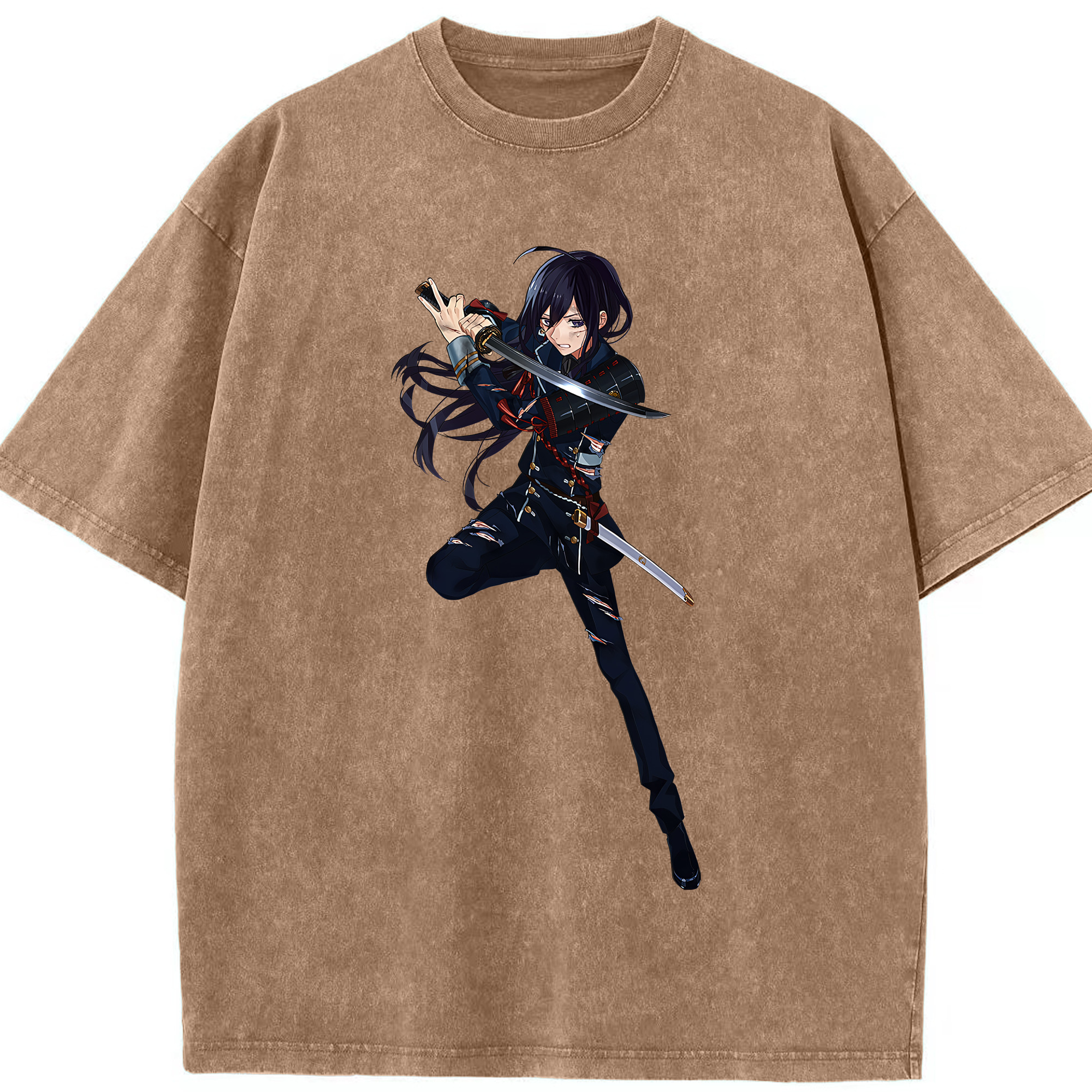 （画像用） 刀剣乱舞 Touken Ranbu 綿100% ヴィンテージ風 半袖Tシャツ（フロントプリント）