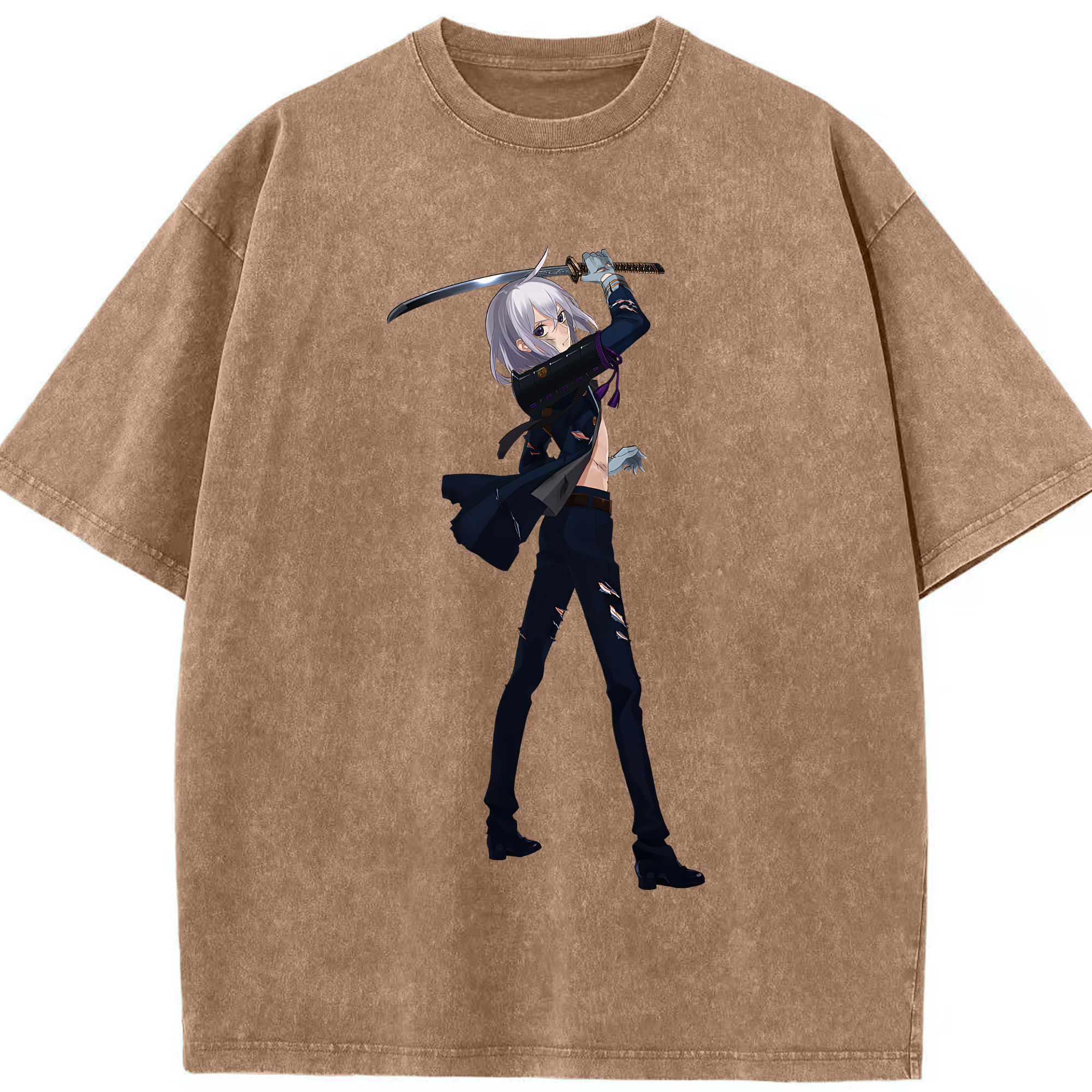 （画像用） 刀剣乱舞 Touken Ranbu 綿100% ヴィンテージ風 半袖Tシャツ（フロントプリント）