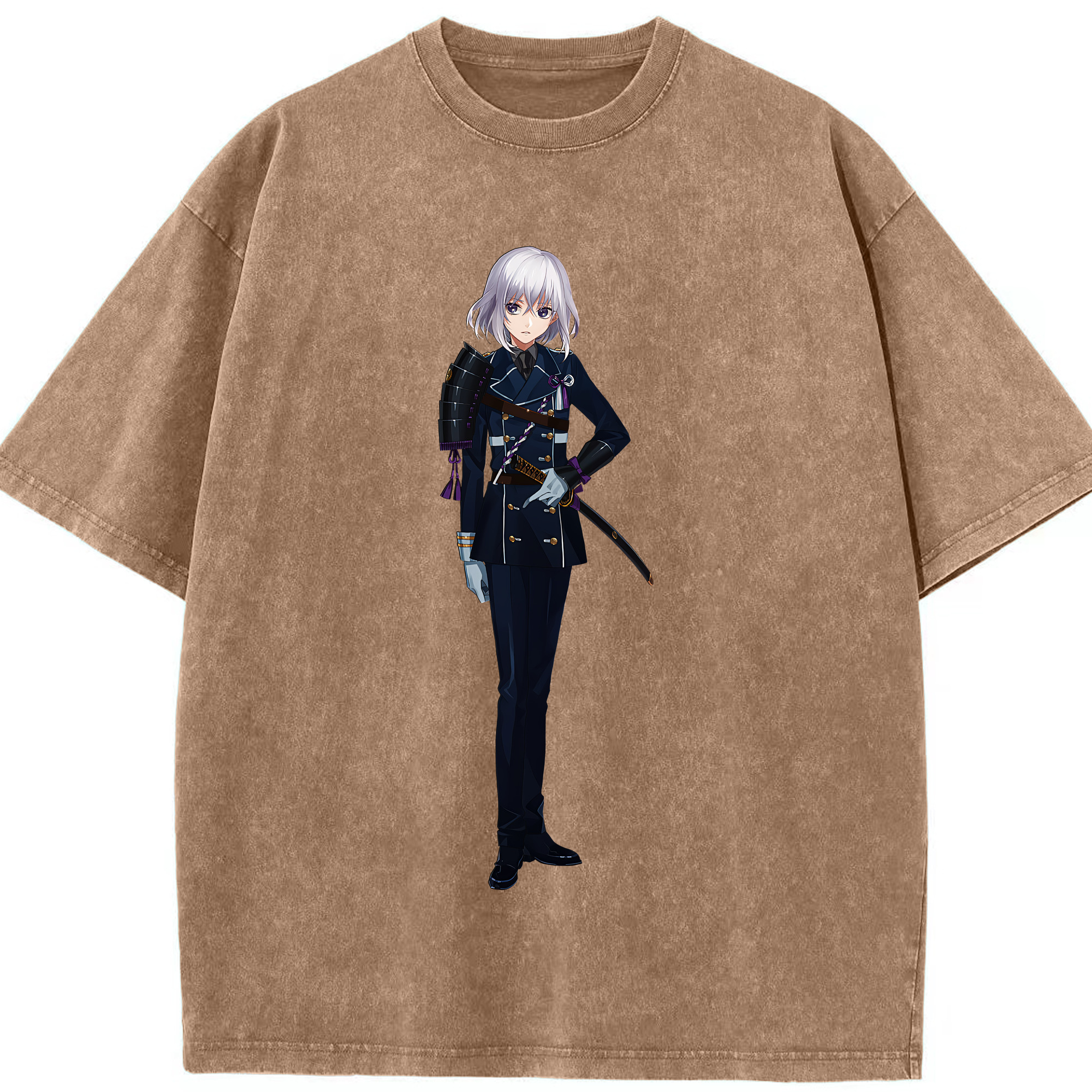 （画像用） 刀剣乱舞 Touken Ranbu 綿100% ヴィンテージ風 半袖Tシャツ（フロントプリント）