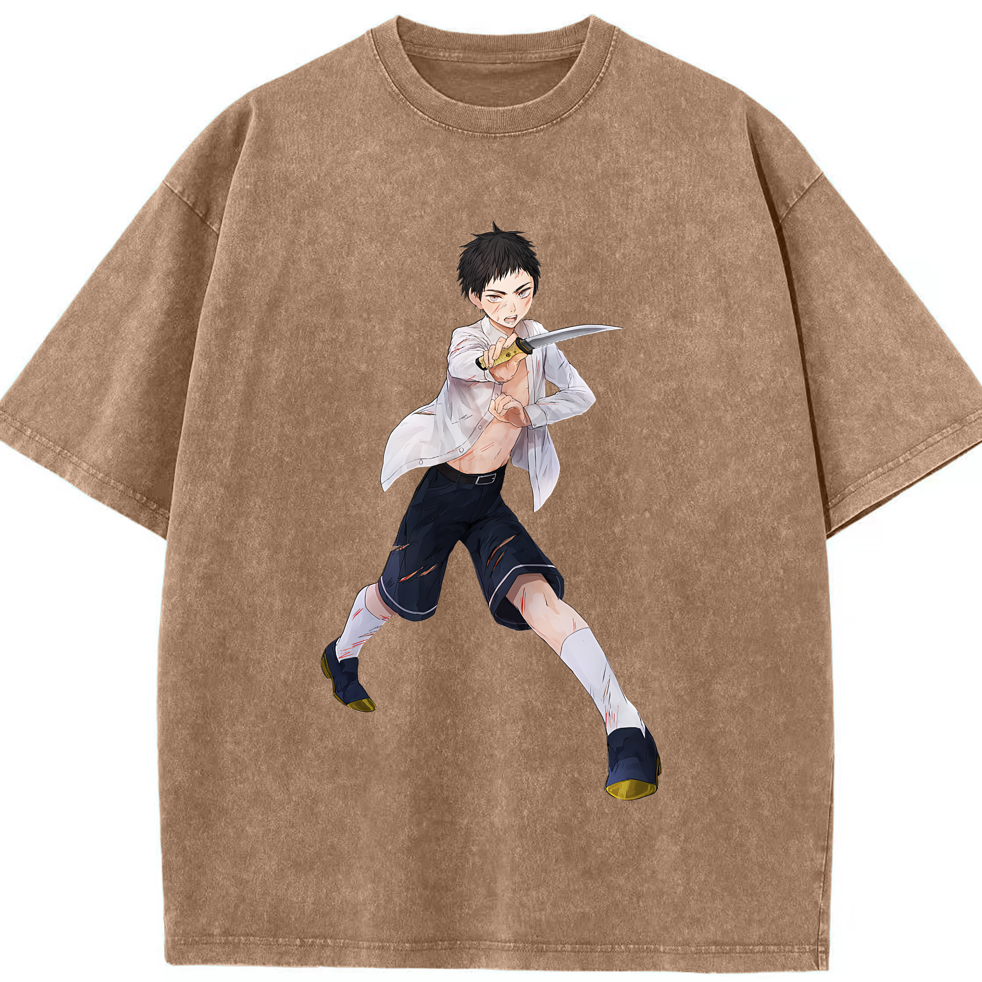 （画像用） 刀剣乱舞 Touken Ranbu 綿100% ヴィンテージ風 半袖Tシャツ（フロントプリント）