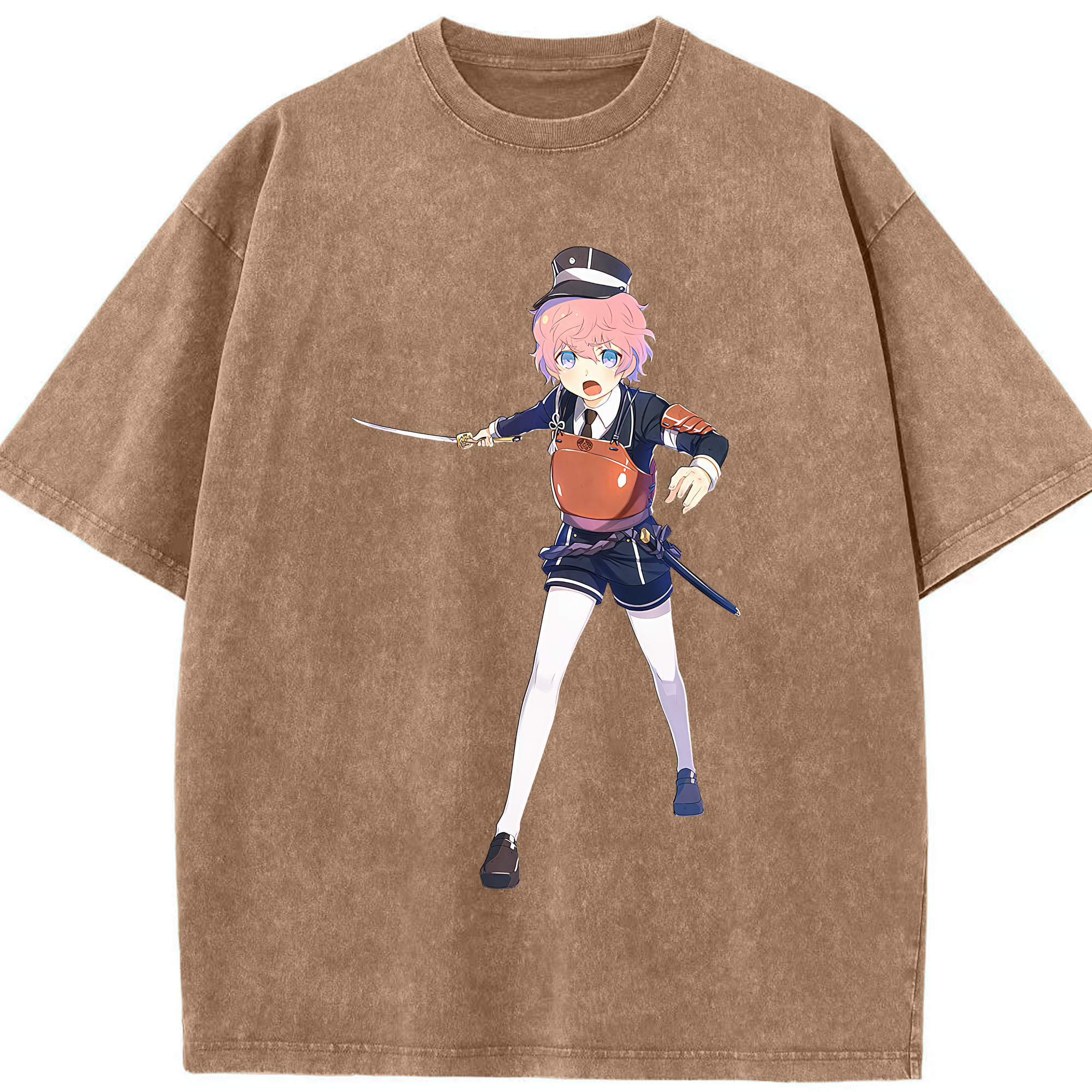 （画像用） 刀剣乱舞 Touken Ranbu 綿100% ヴィンテージ風 半袖Tシャツ（フロントプリント）