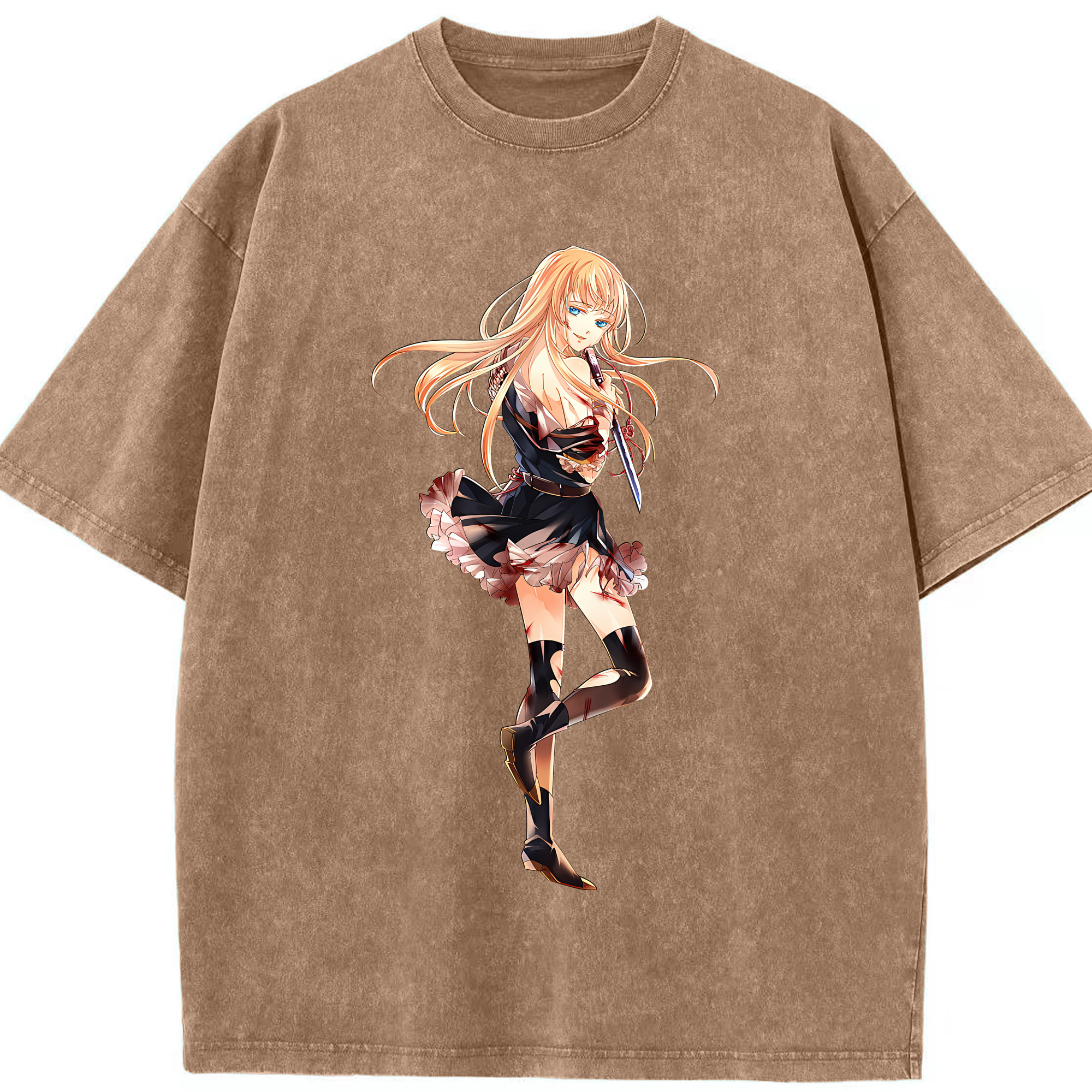 （画像用） 刀剣乱舞 Touken Ranbu 綿100% ヴィンテージ風 半袖Tシャツ（フロントプリント）