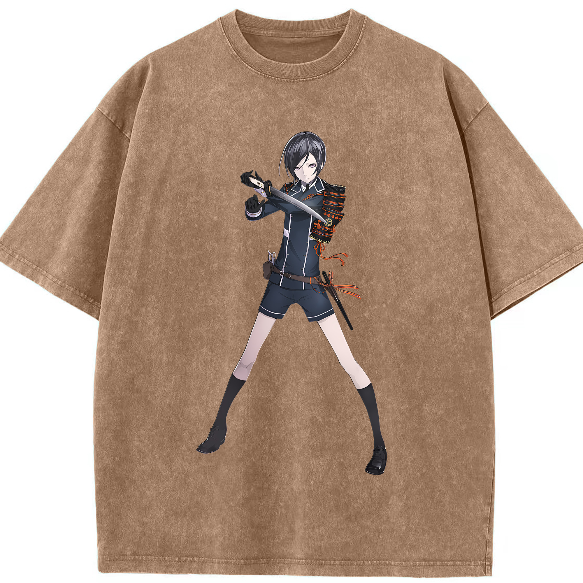 （画像用） 刀剣乱舞 Touken Ranbu 綿100% ヴィンテージ風 半袖Tシャツ（フロントプリント）
