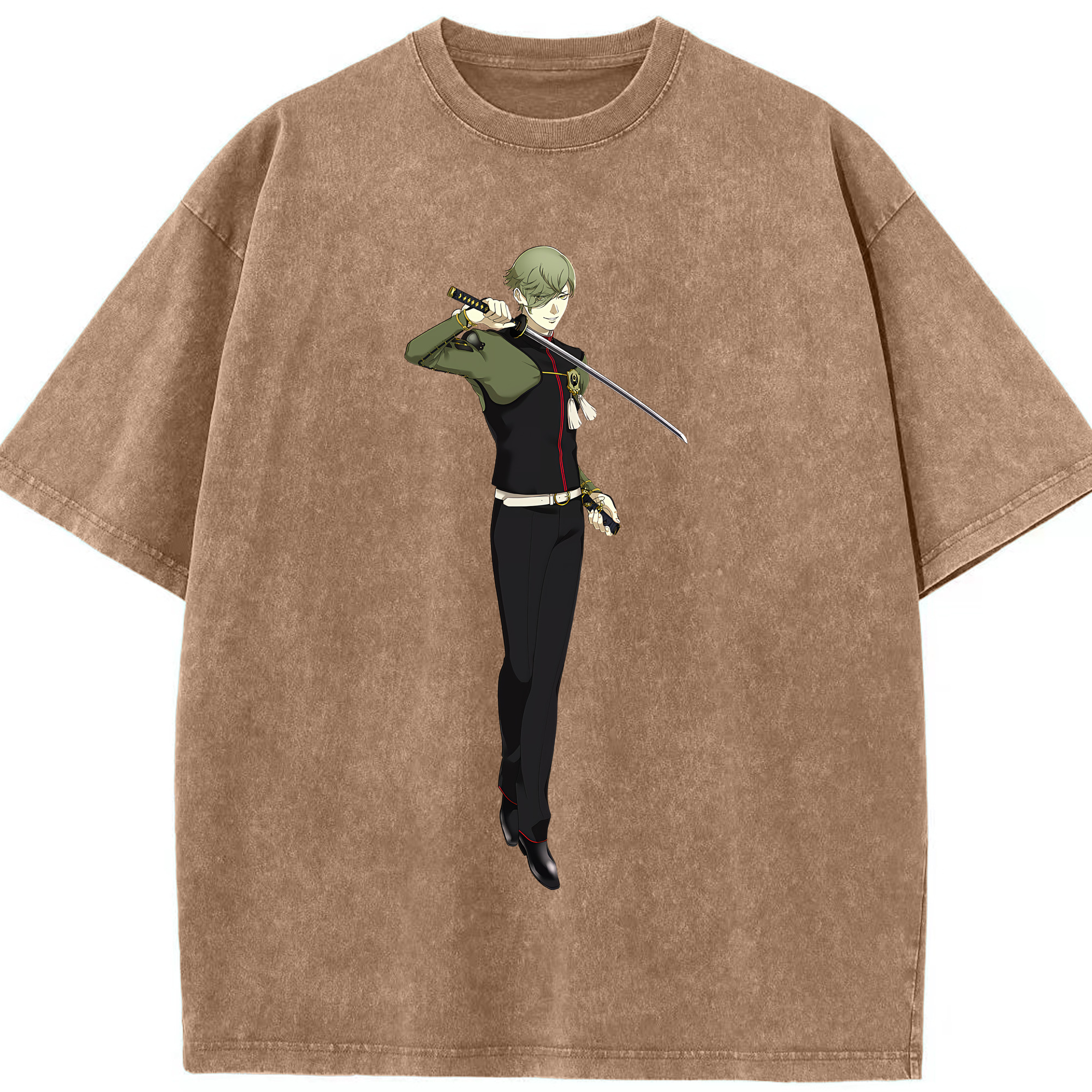（画像用） 刀剣乱舞 Touken Ranbu 綿100% ヴィンテージ風 半袖Tシャツ（フロントプリント）