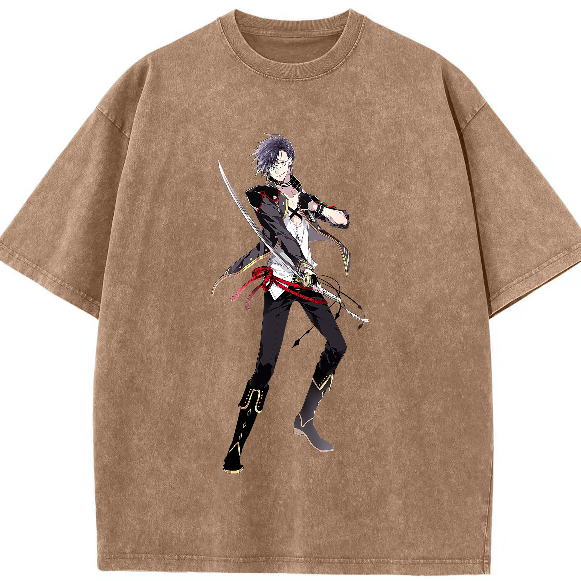 （画像用） 刀剣乱舞 Touken Ranbu 綿100% ヴィンテージ風 半袖Tシャツ（フロントプリント）