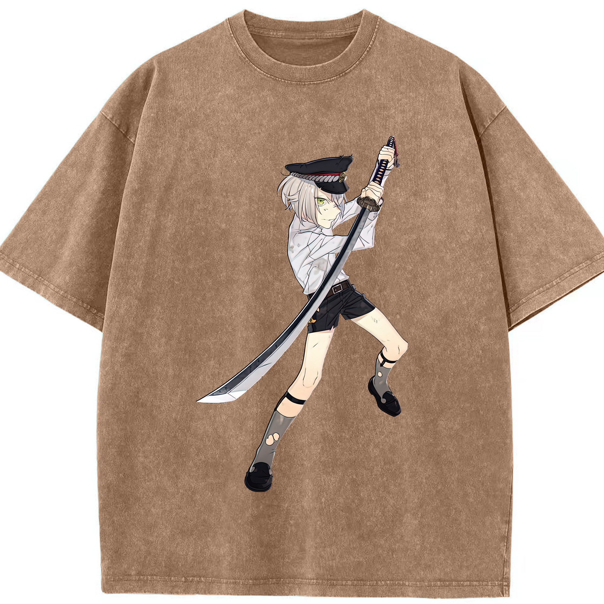 （画像用） 刀剣乱舞 Touken Ranbu 綿100% ヴィンテージ風 半袖Tシャツ（フロントプリント）