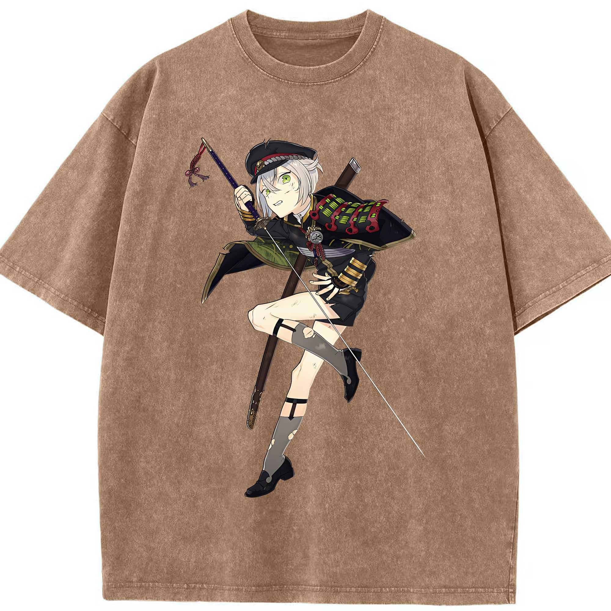 （画像用） 刀剣乱舞 Touken Ranbu 綿100% ヴィンテージ風 半袖Tシャツ（フロントプリント）