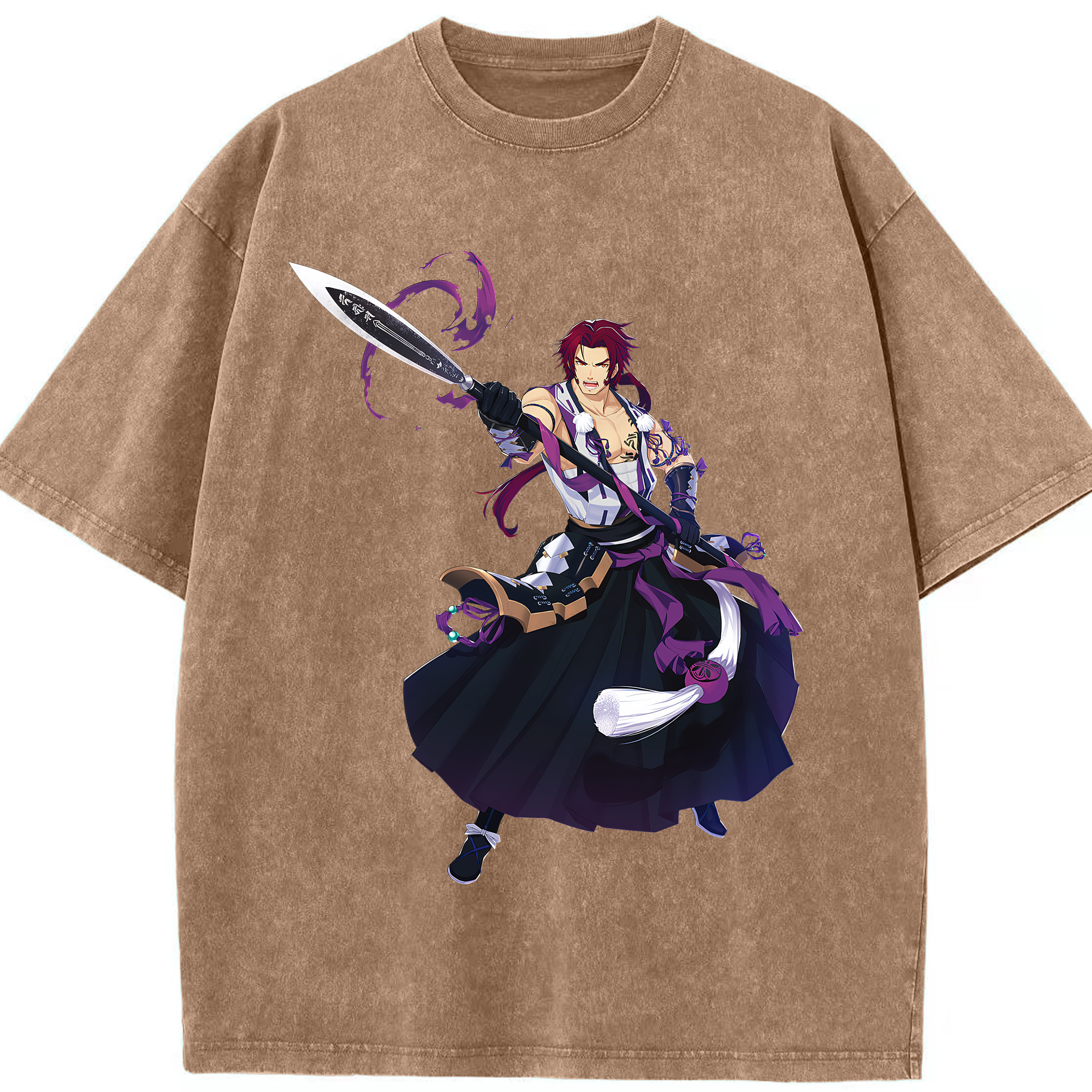 （画像用） 刀剣乱舞 Touken Ranbu 綿100% ヴィンテージ風 半袖Tシャツ（フロントプリント）
