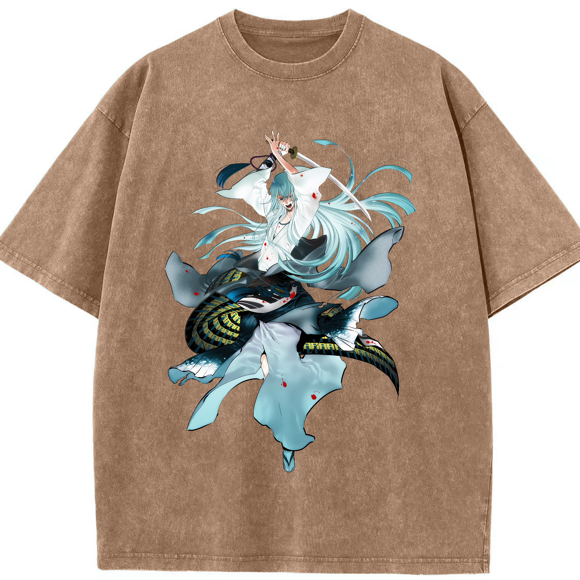（画像用） 刀剣乱舞 Touken Ranbu 綿100% ヴィンテージ風 半袖Tシャツ（フロントプリント）