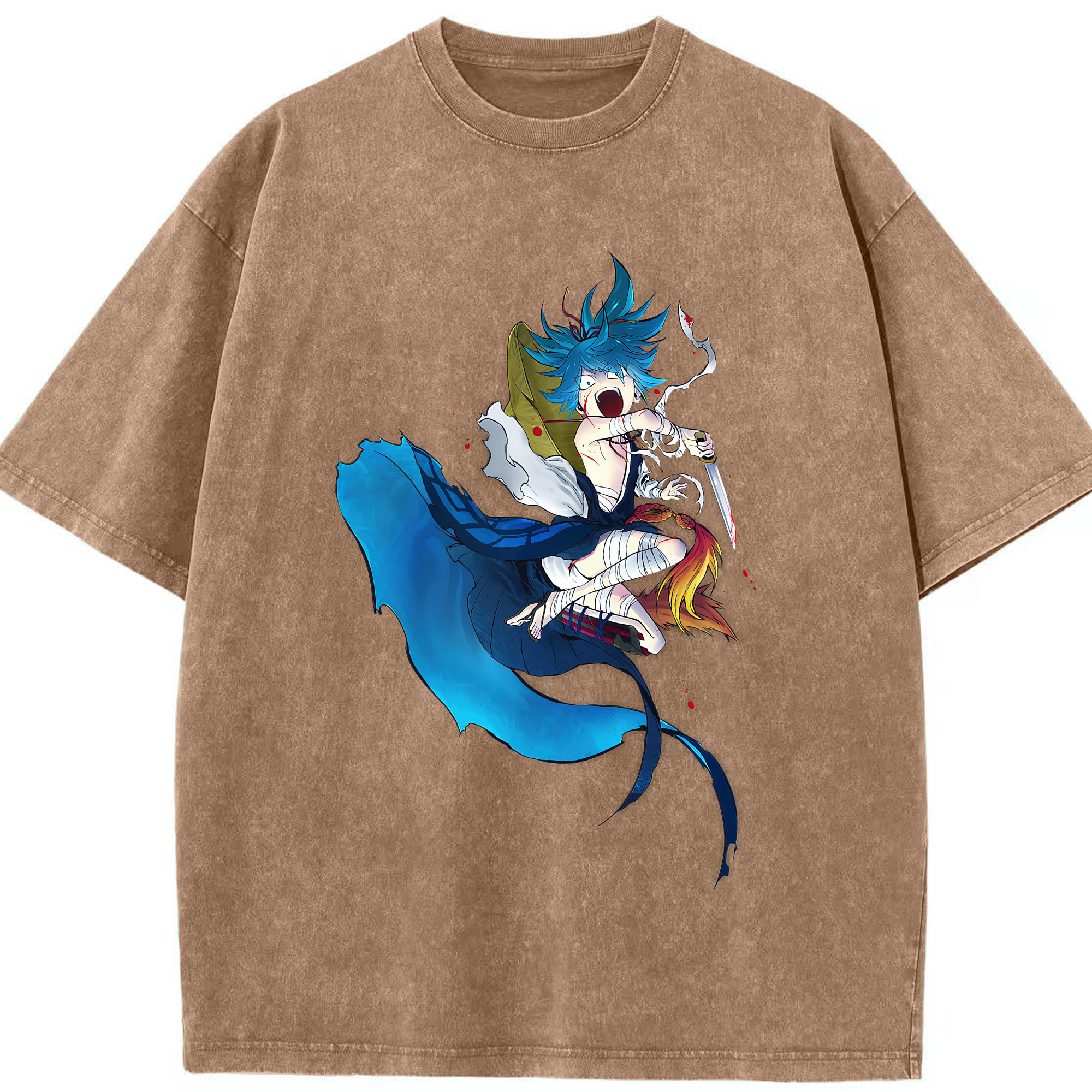 （画像用） 刀剣乱舞 Touken Ranbu 綿100% ヴィンテージ風 半袖Tシャツ（フロントプリント）