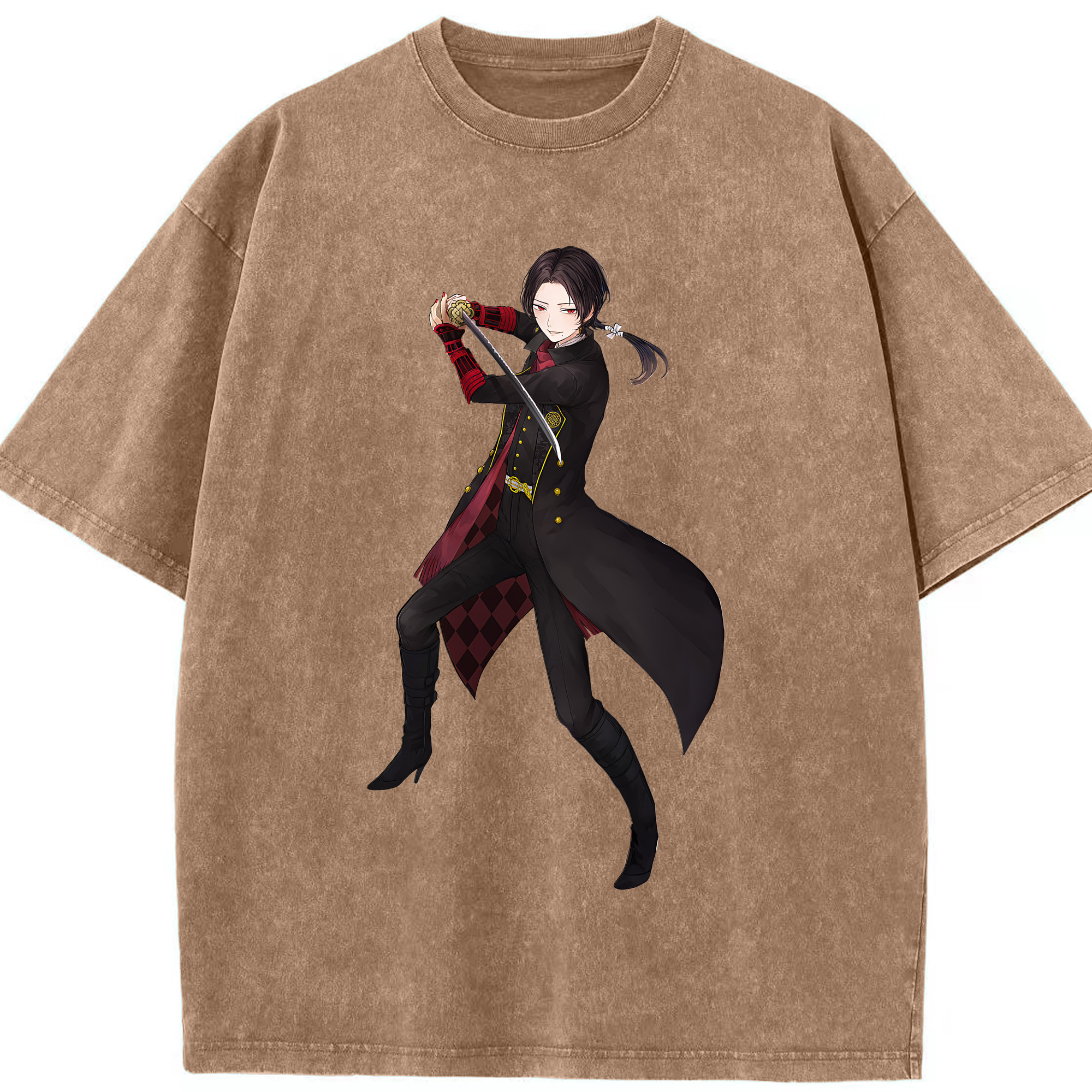 （画像用） 刀剣乱舞 Touken Ranbu 綿100% ヴィンテージ風 半袖Tシャツ（フロントプリント）