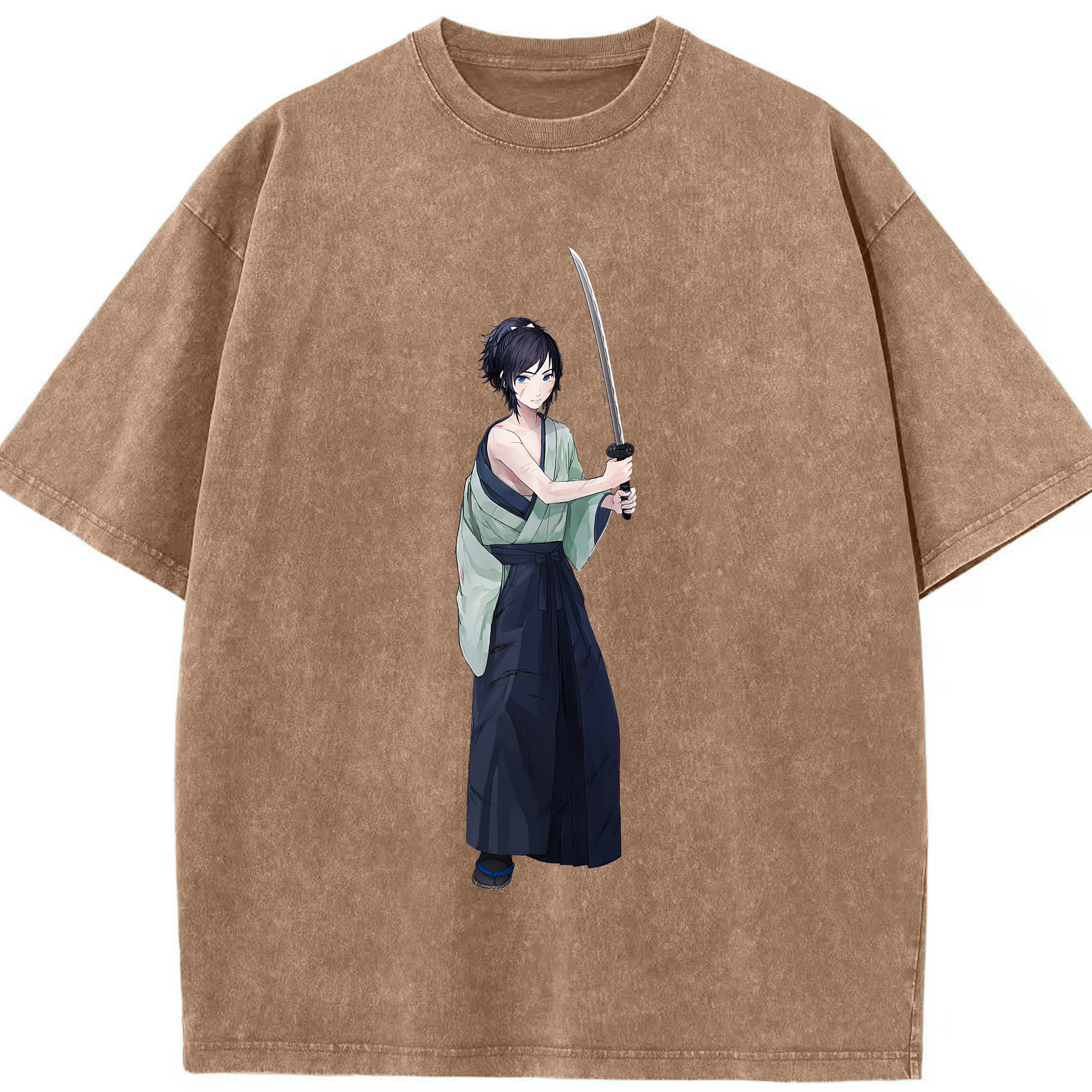 （画像用） 刀剣乱舞 Touken Ranbu 綿100% ヴィンテージ風 半袖Tシャツ（フロントプリント）