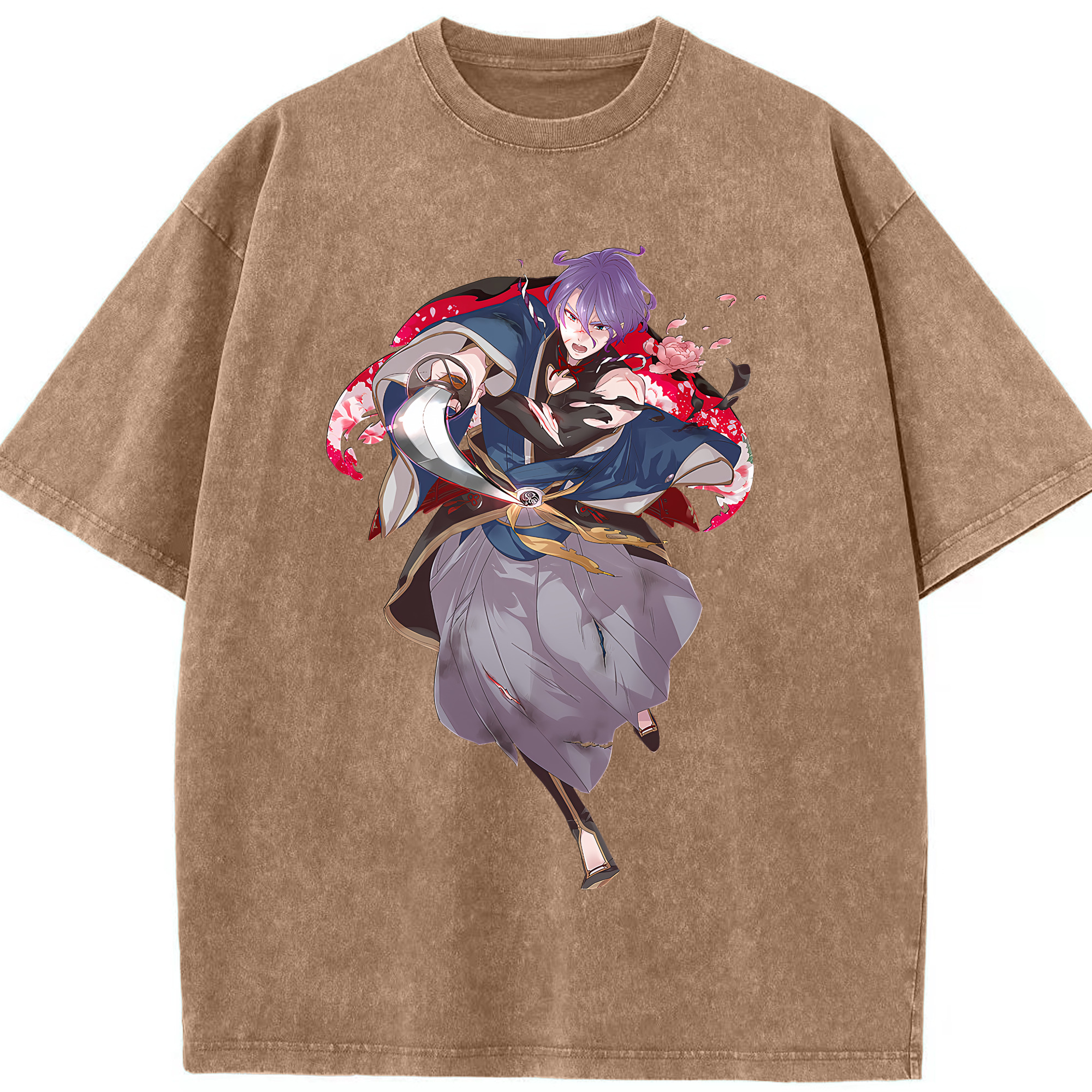 （画像用） 刀剣乱舞 Touken Ranbu 綿100% ヴィンテージ風 半袖Tシャツ（フロントプリント）