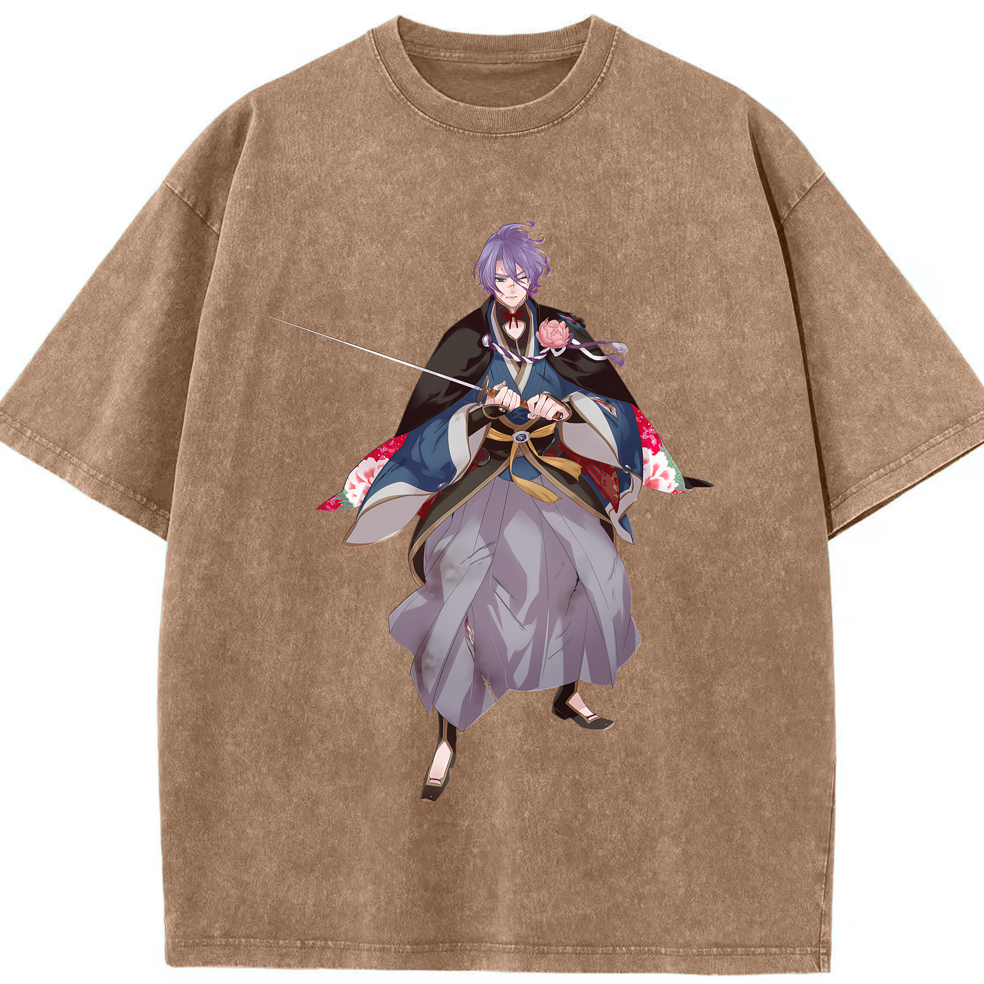 （画像用） 刀剣乱舞 Touken Ranbu 綿100% ヴィンテージ風 半袖Tシャツ（フロントプリント）