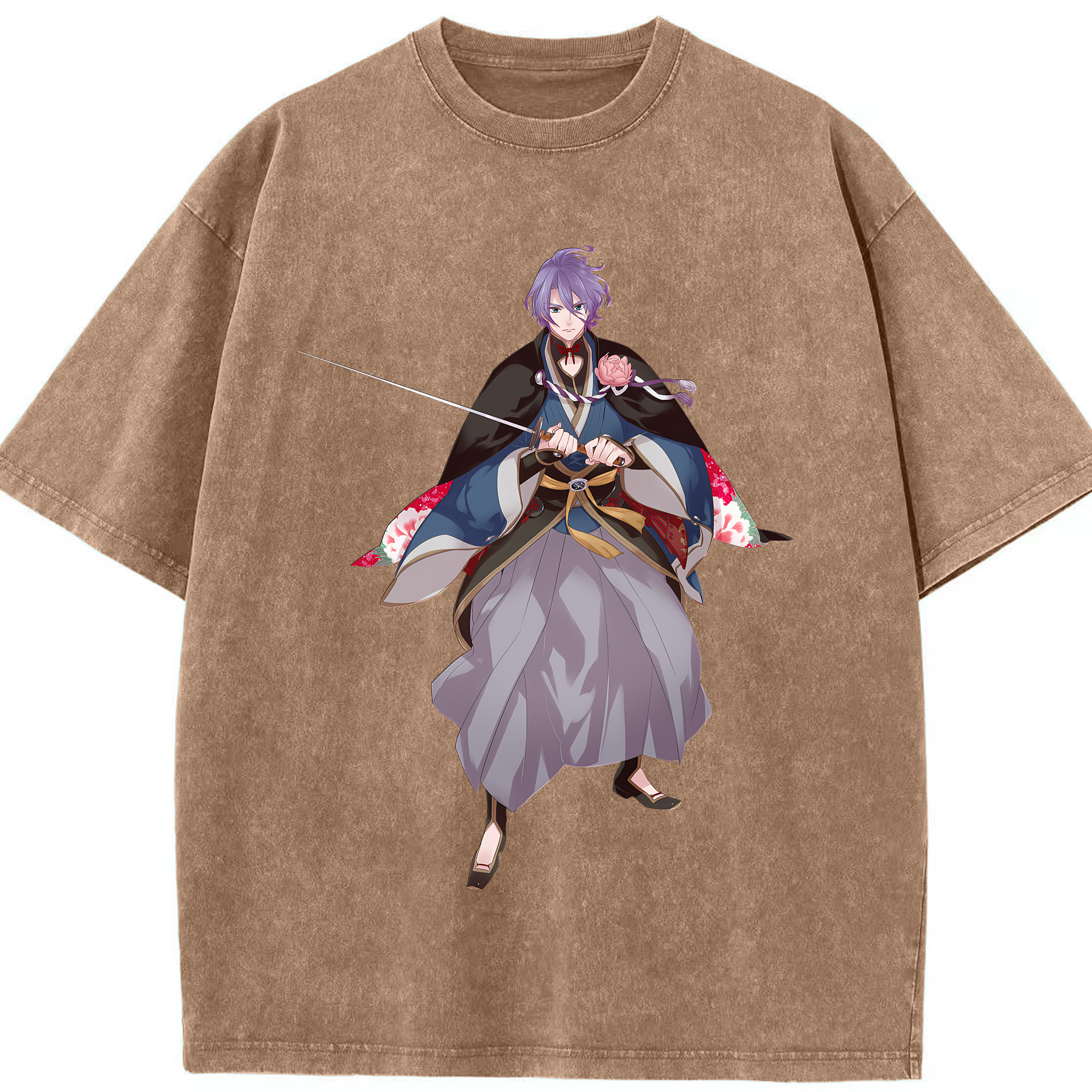 （画像用） 刀剣乱舞 Touken Ranbu 綿100% ヴィンテージ風 半袖Tシャツ（フロントプリント）