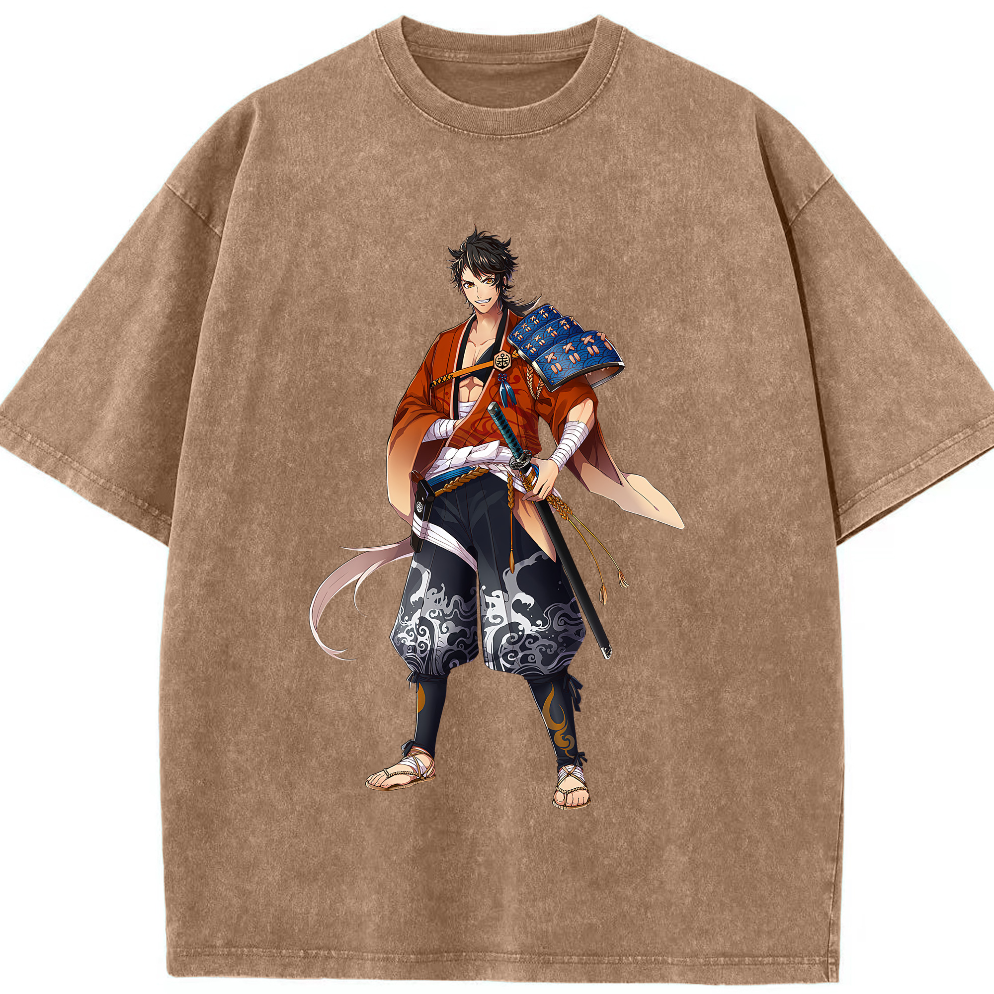 （画像用） 刀剣乱舞 Touken Ranbu 綿100% ヴィンテージ風 半袖Tシャツ（フロントプリント）