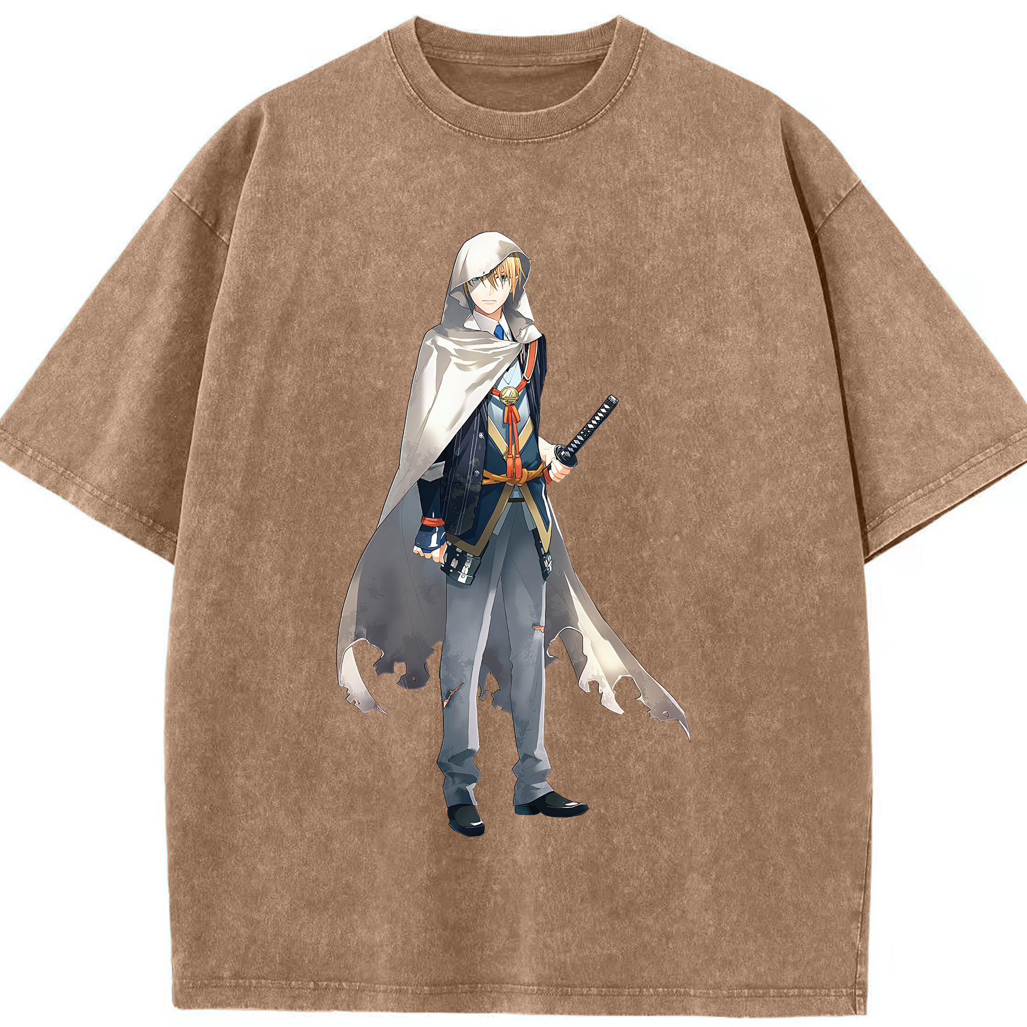 （画像用） 刀剣乱舞 Touken Ranbu 綿100% ヴィンテージ風 半袖Tシャツ（フロントプリント）